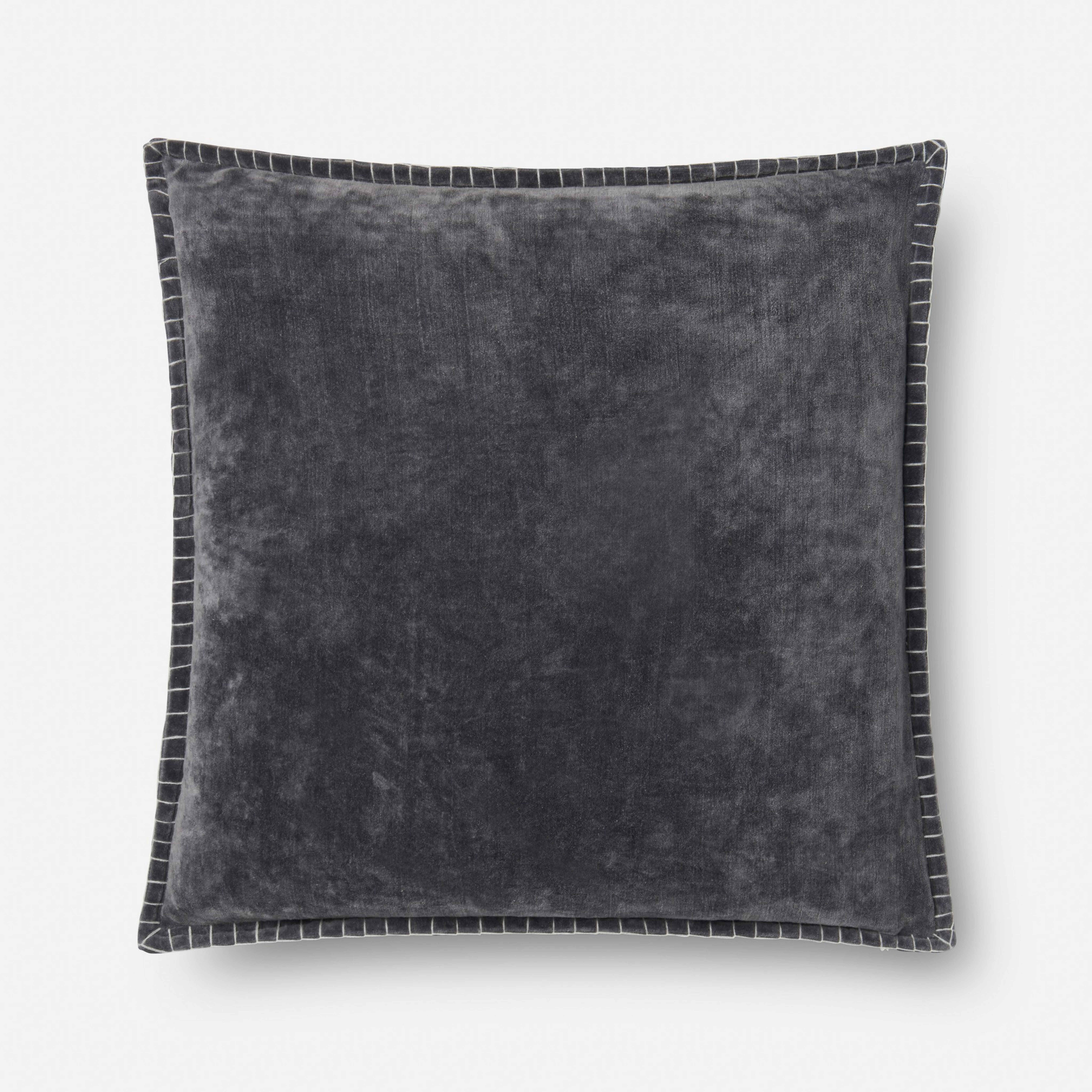 PILLOWS - GREY - 22" X 22" with down insert - Loma Threads