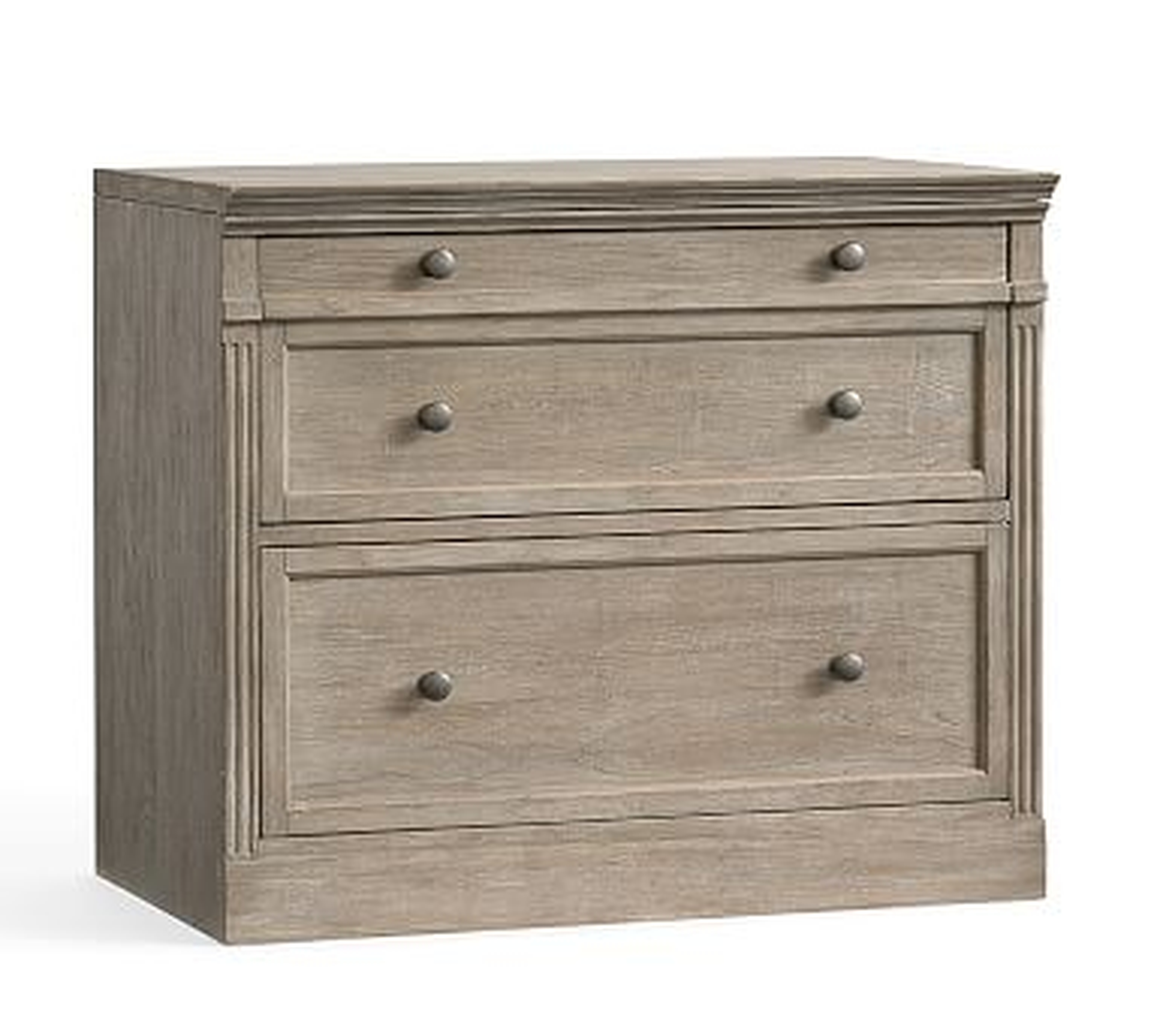 Livingston 2-Drawer Lateral File Cabinet, Gray Wash - Pottery Barn