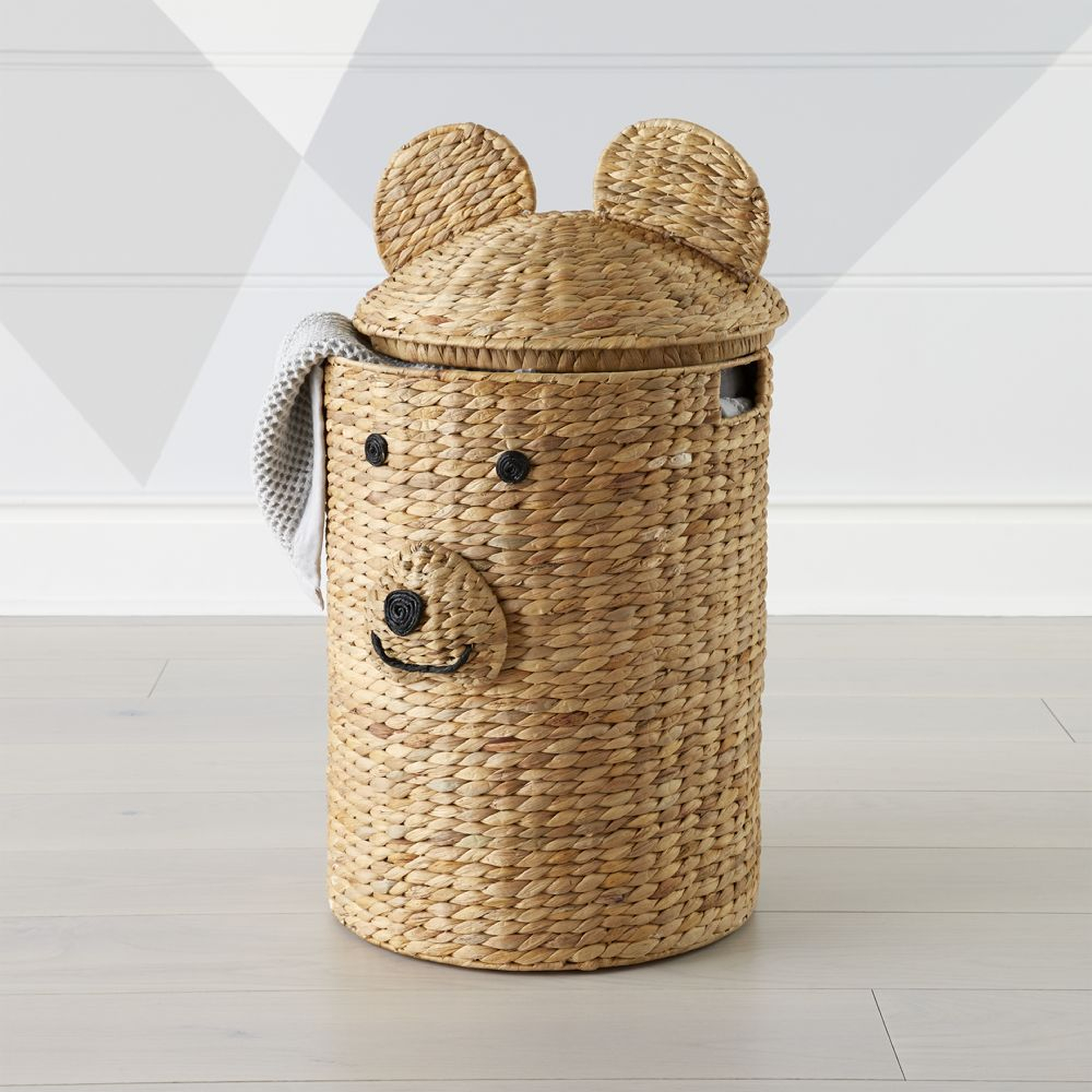 Bear Woven Kids Hamper with Handles - Crate and Barrel