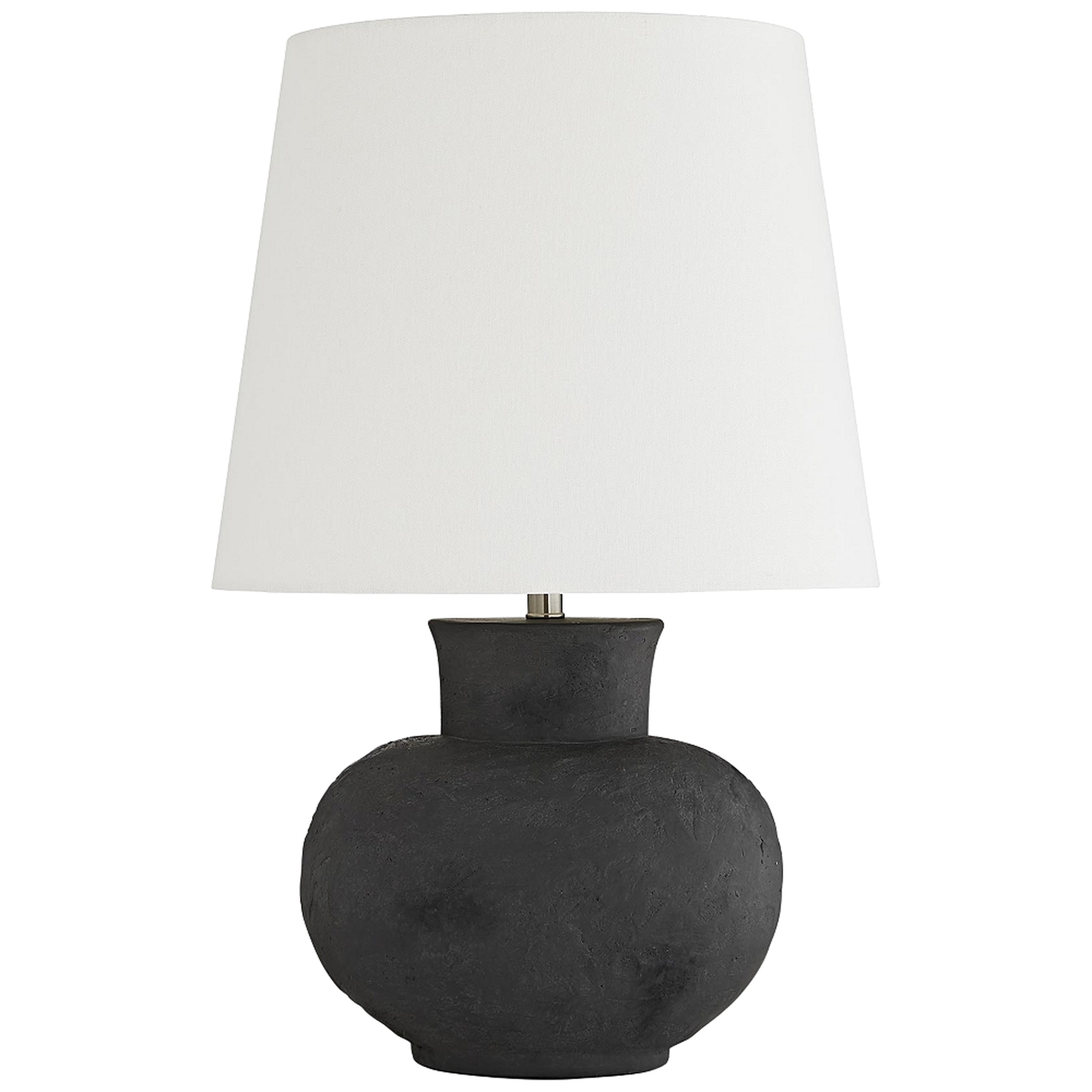 Arteriors Home Troy Matte Charcoal Terracotta Table Lamp - Style # 72R57 - Lamps Plus