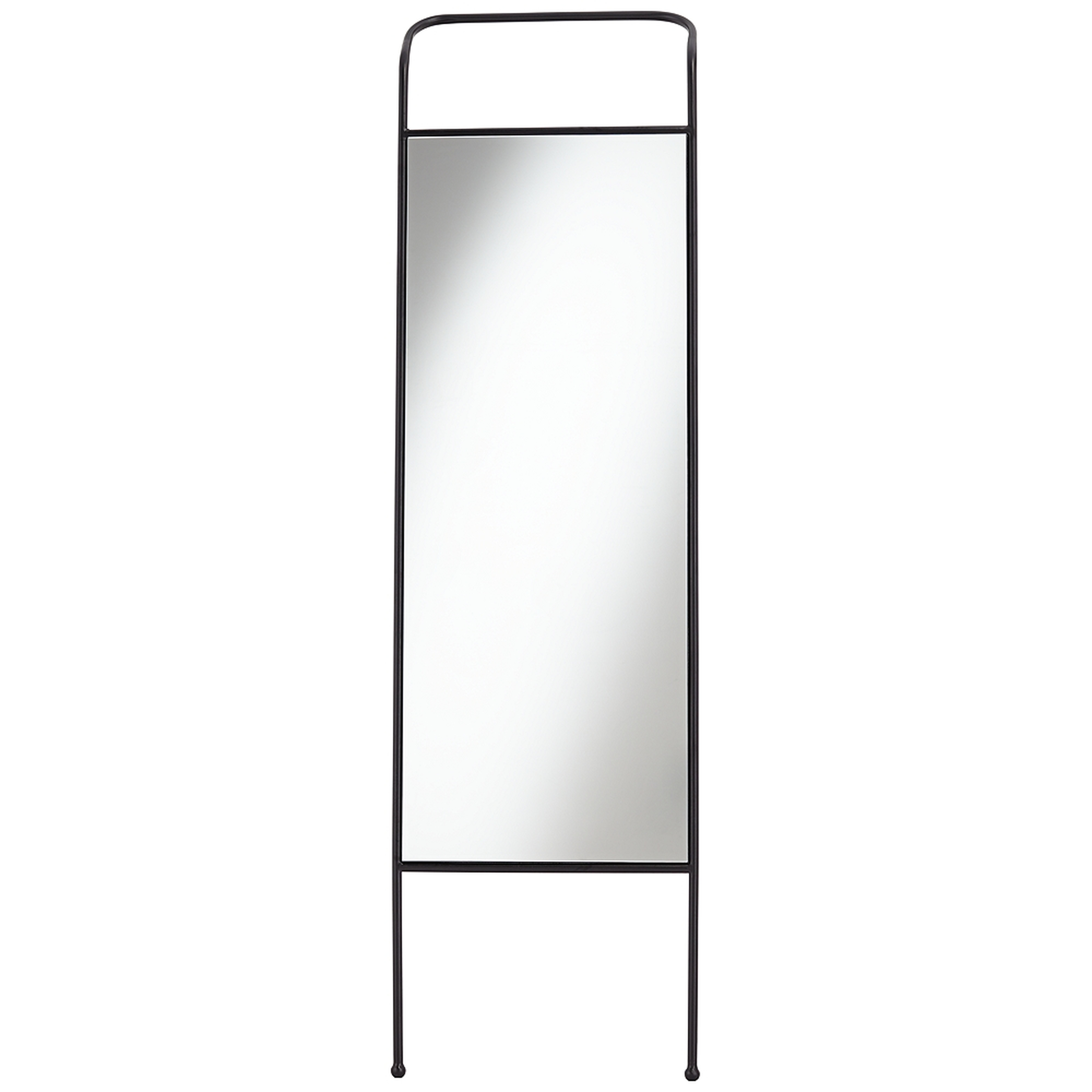 Dalby 19 3/4" Wide Black Rectangular Floor Mirror - Style # 70T32 - Lamps Plus