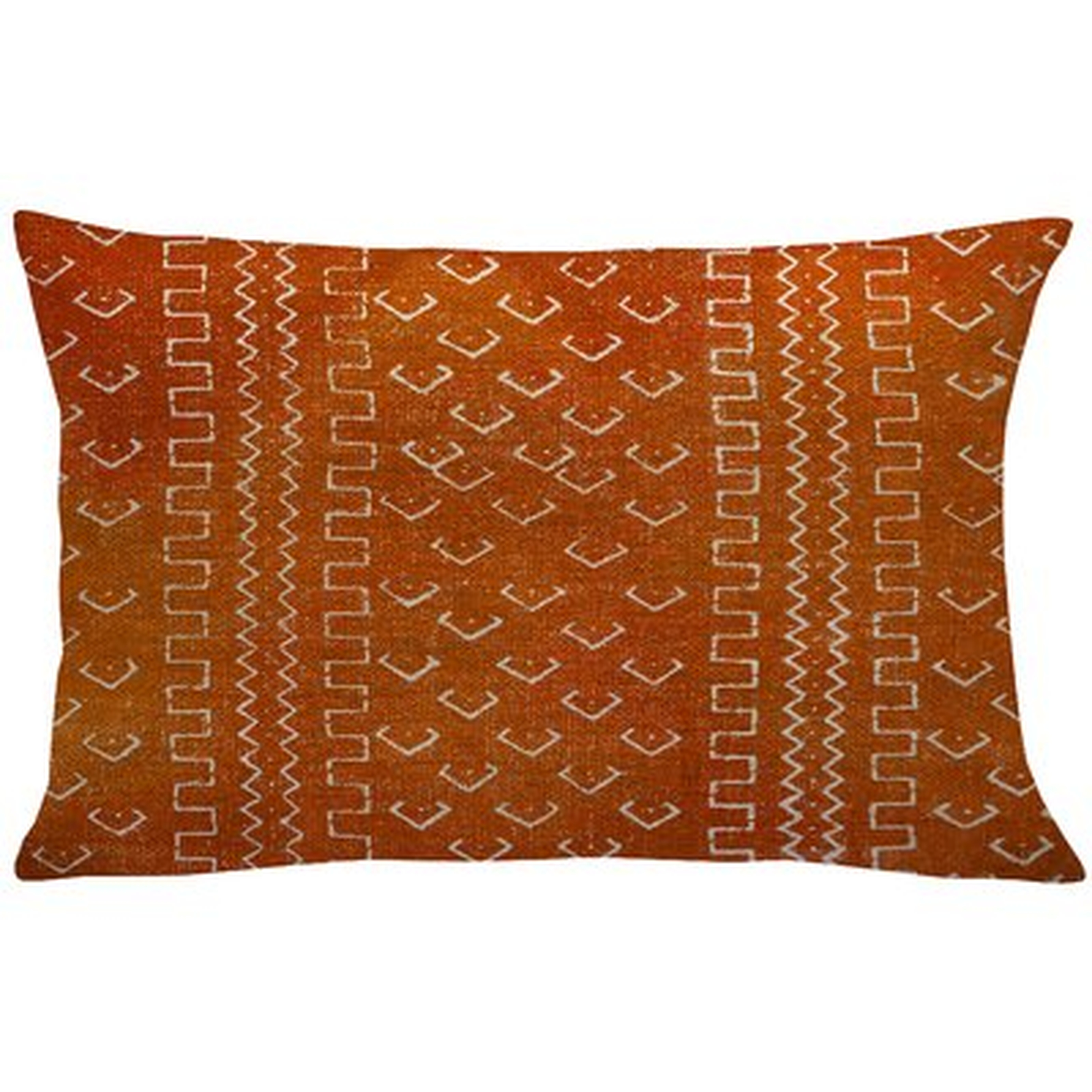 Waho Mud Cloth Linen Lumbar Pillow - AllModern