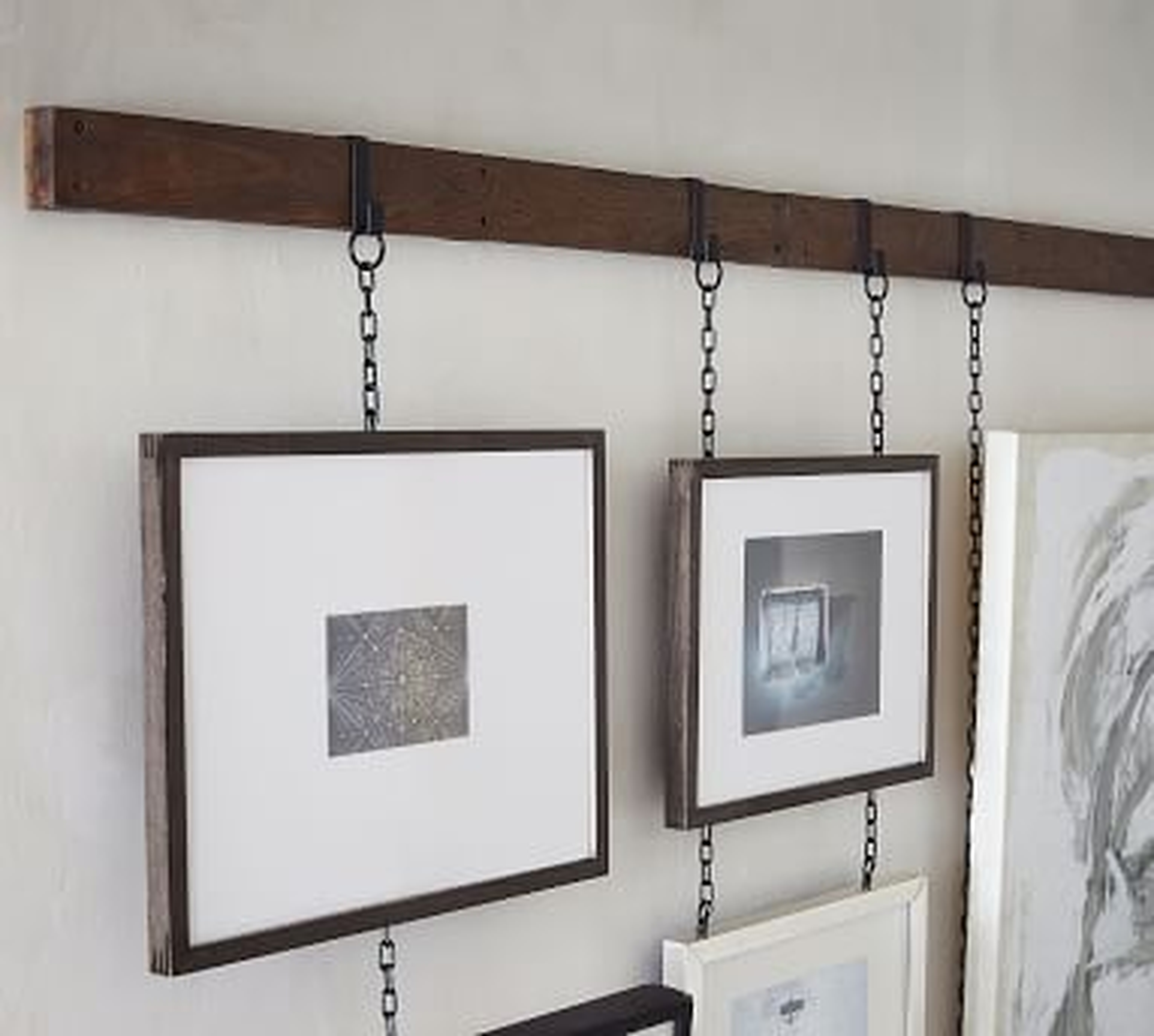 Hanging Picture Frame Rail, Bronze, 3', 2 Chains - Pottery Barn
