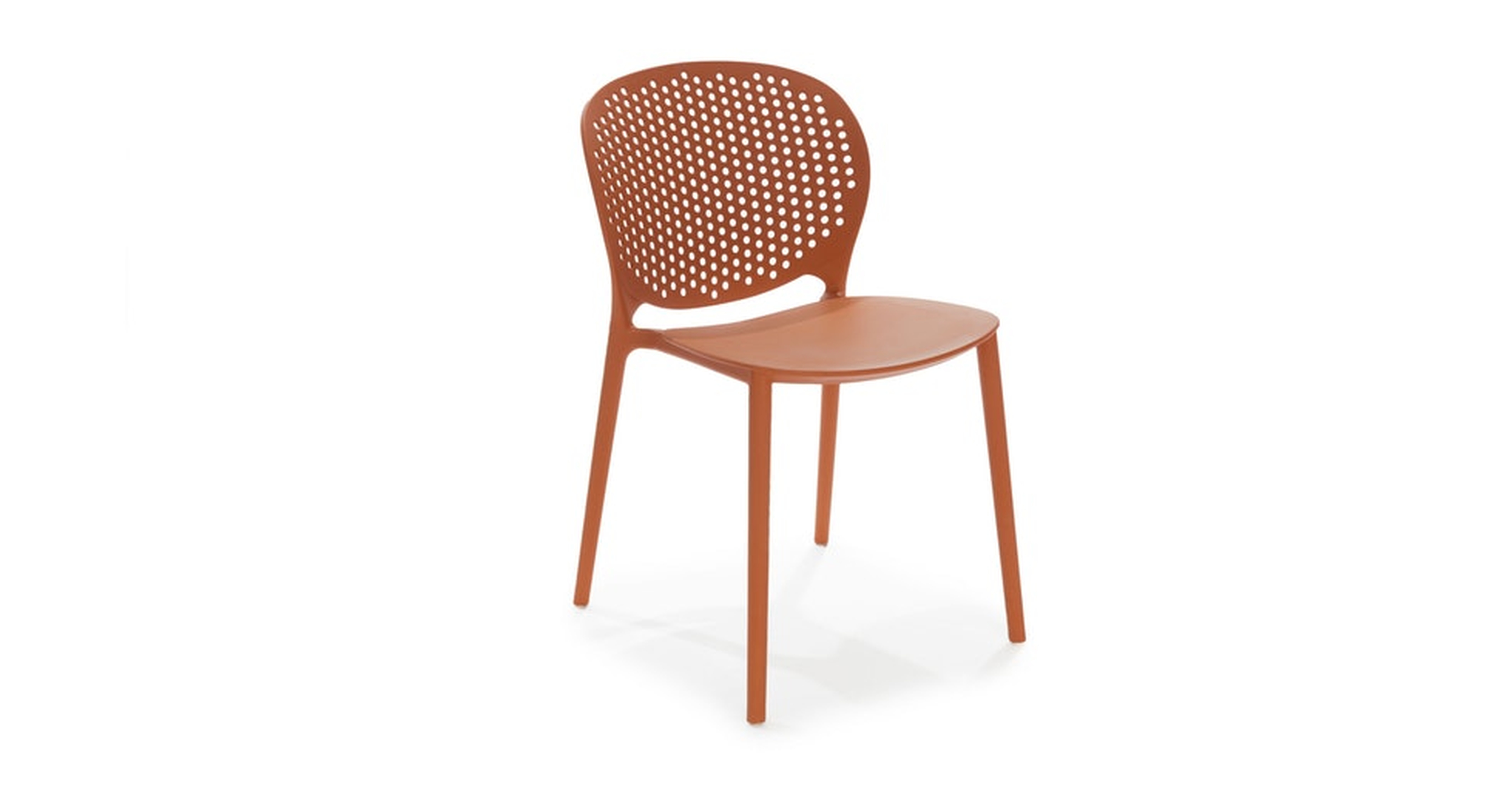 Dot Tanga Orange Stackable Dining Chair - Article
