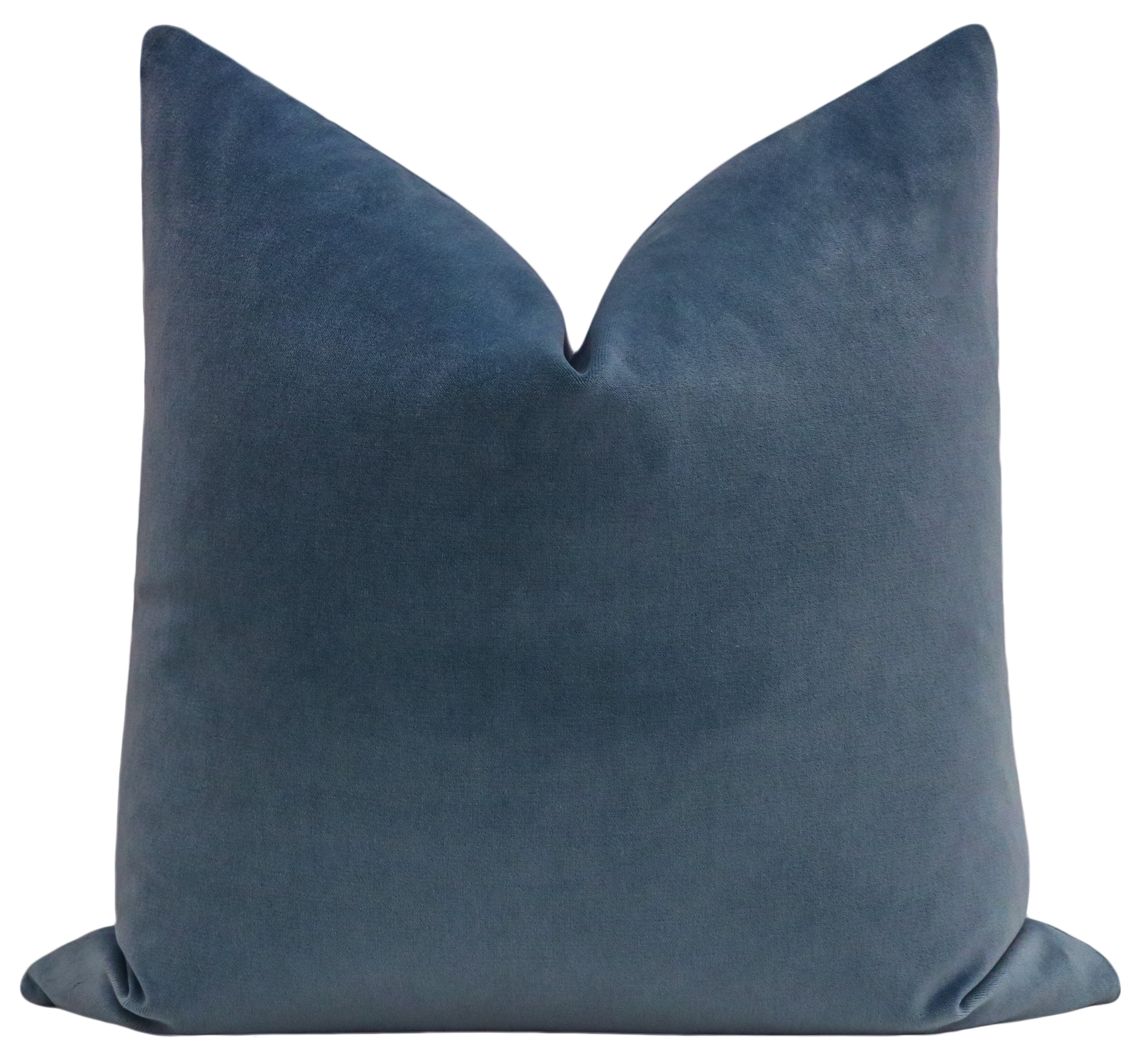 Society Velvet Pillow Cover, Capri Blue, 22"x22" - Little Design Company