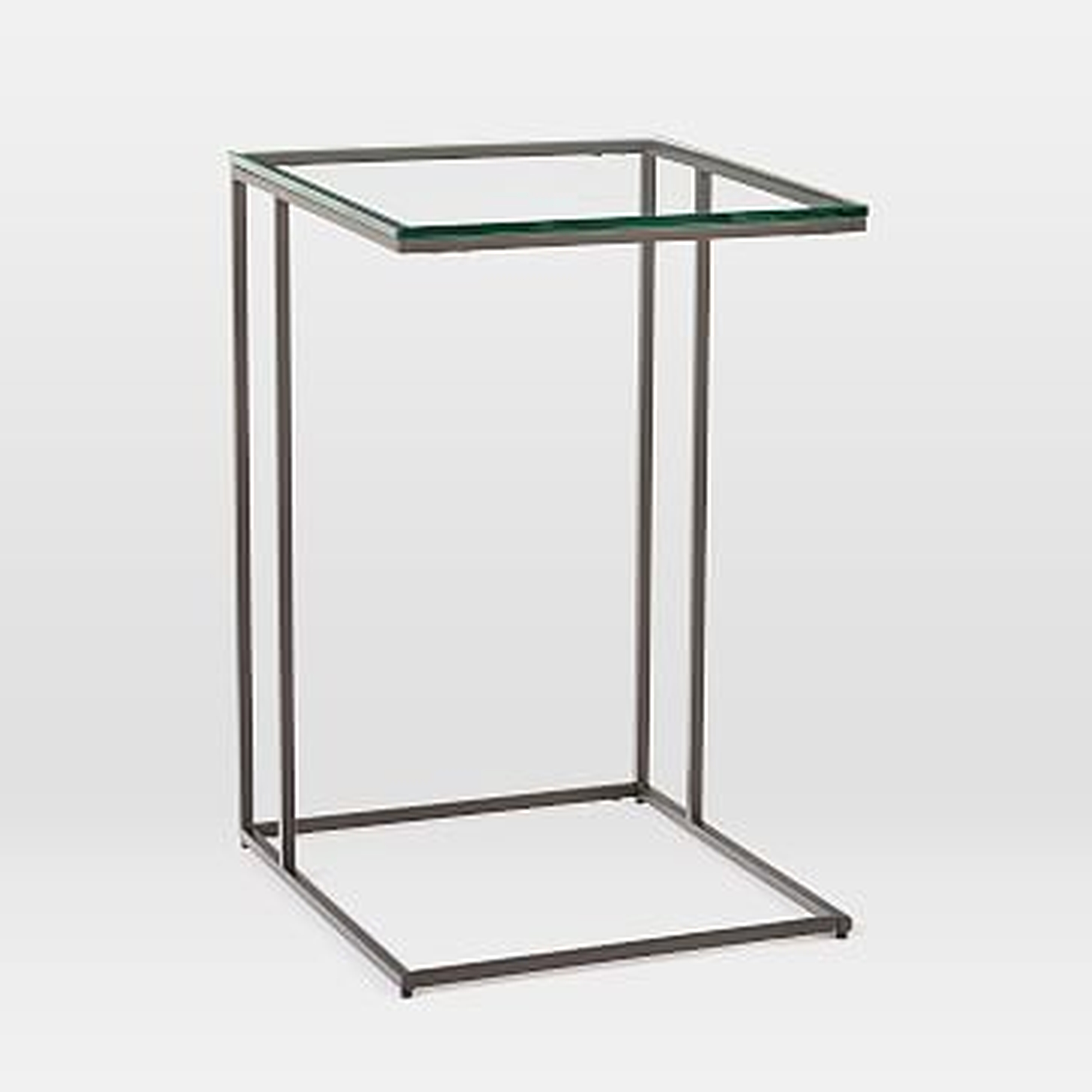 Streamline C-Side Table, Glass, Antique Bronze - West Elm