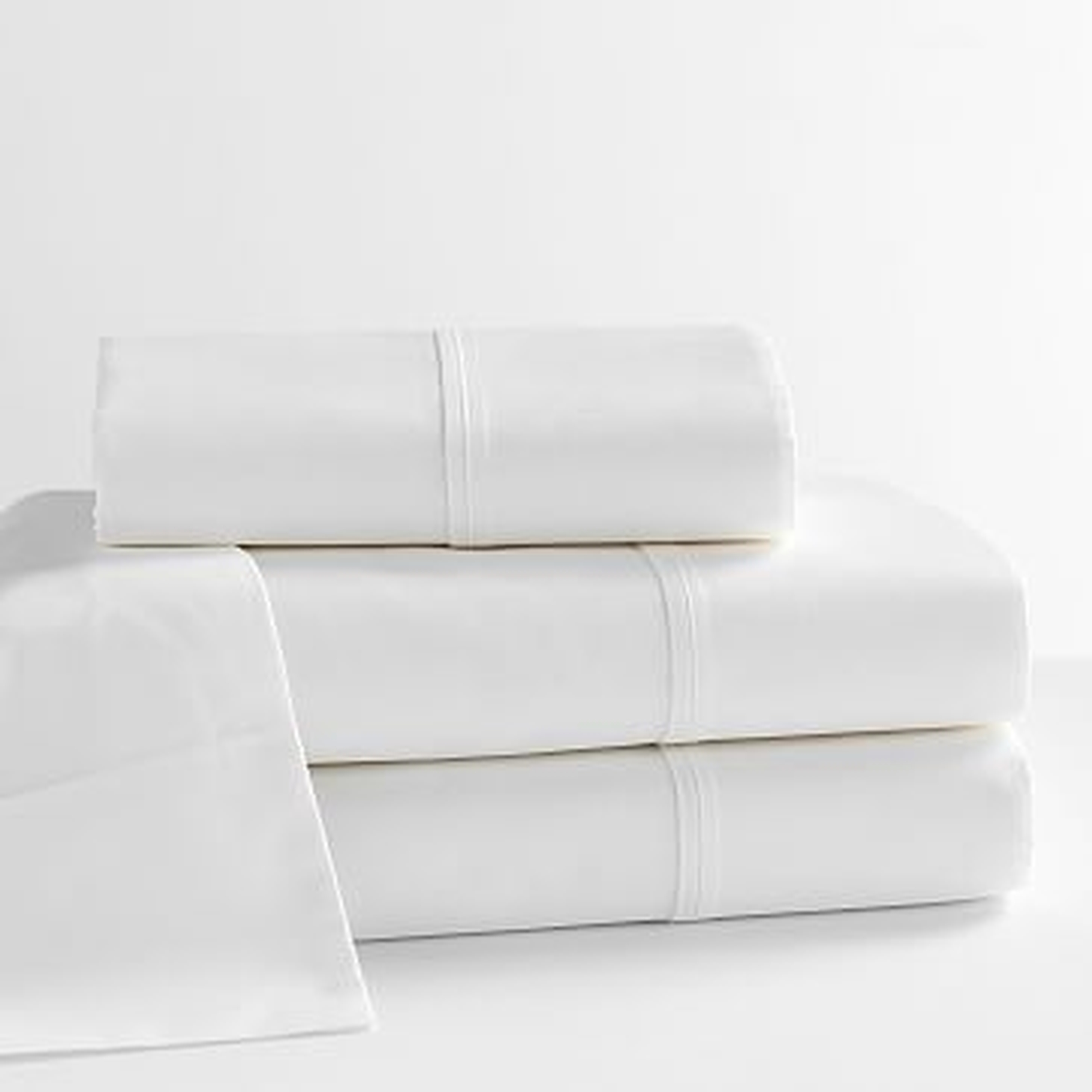 Design Crew Basics Organic Cotton Sheet Set, King, White - West Elm