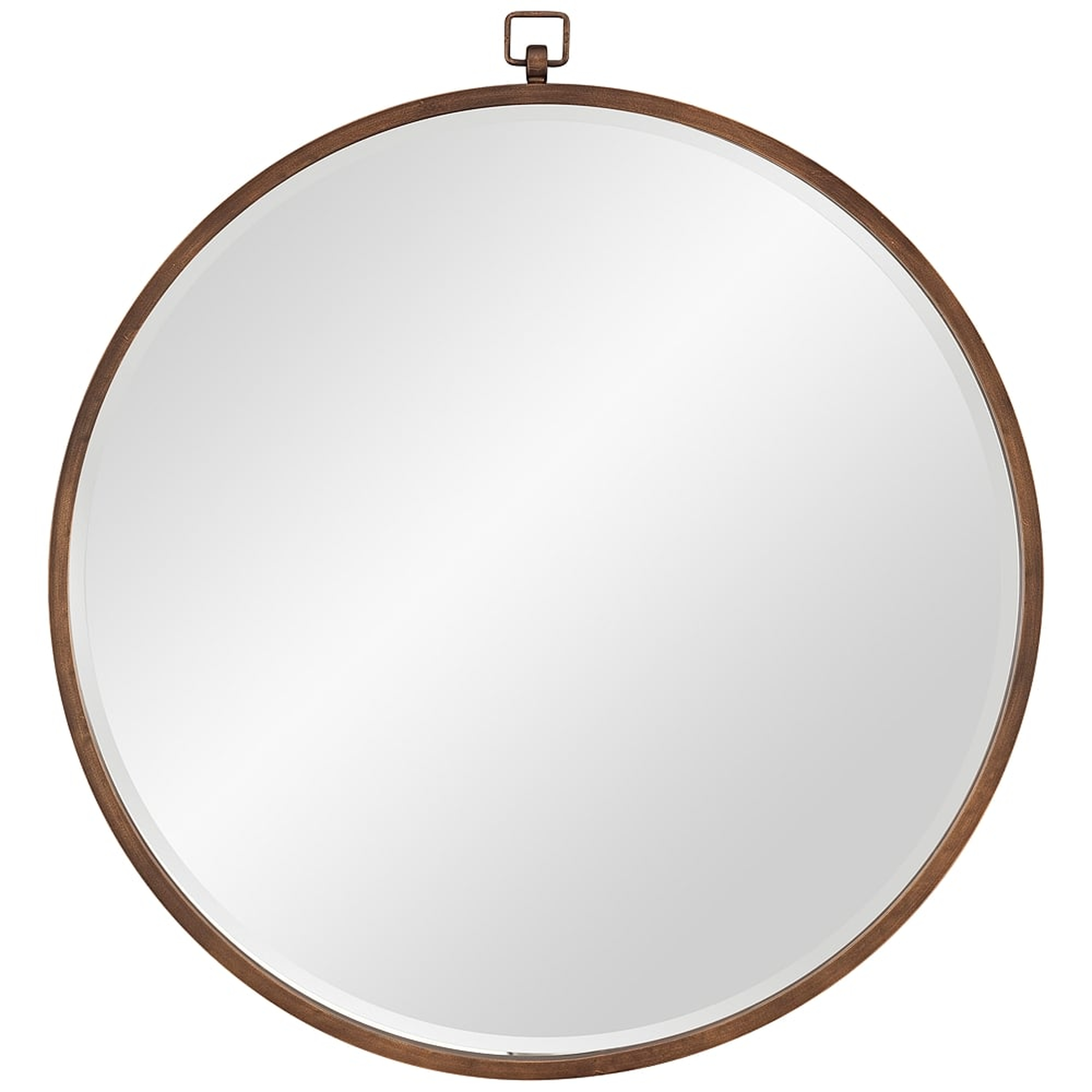 Quinn Antique Bronze 36" Round Wall Mirror - Style # 58K57 - Lamps Plus