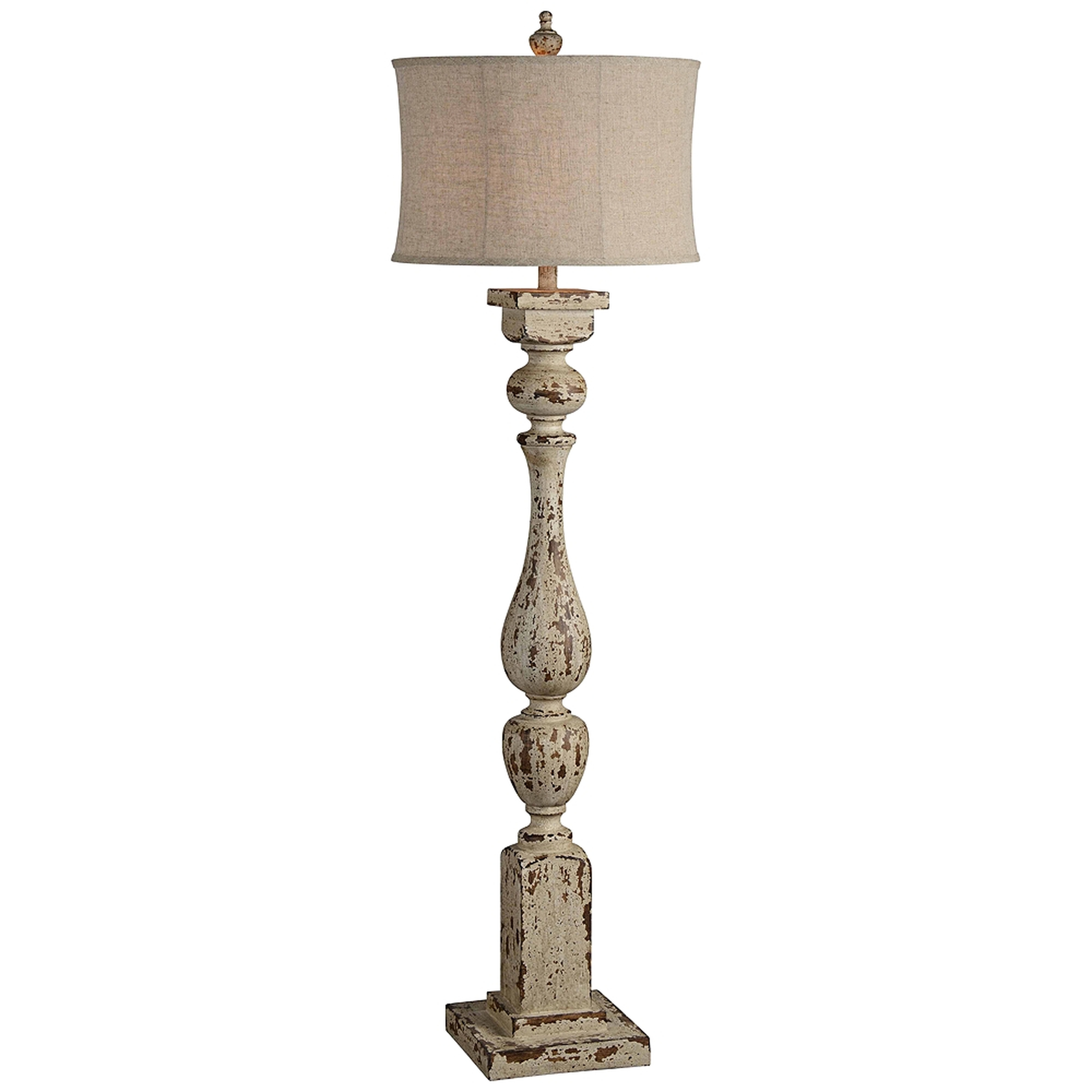 Forty West Anderson Rustic White Column Floor Lamp - Style # 69X89 - Lamps Plus