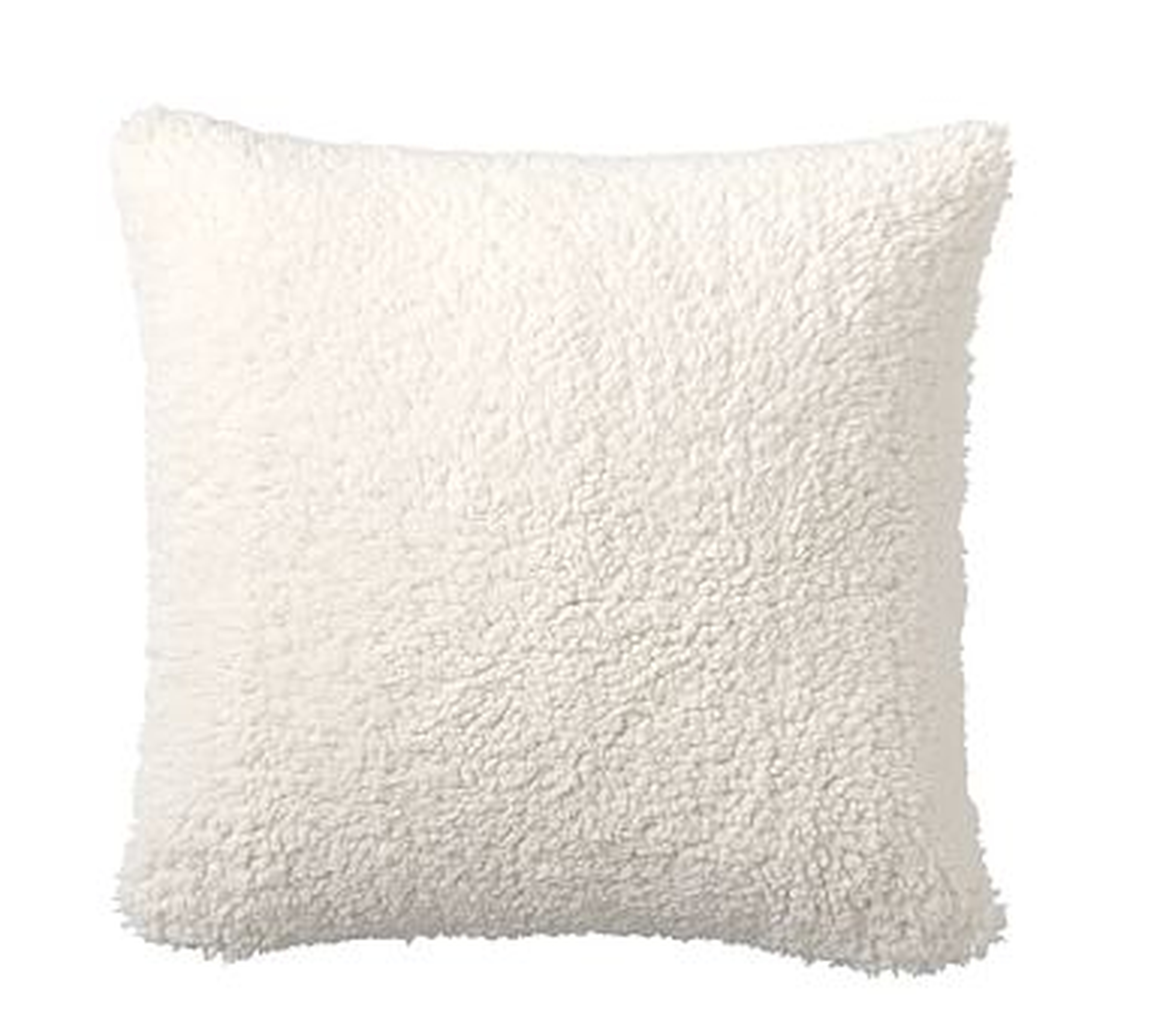 Faux Sheepskin Pillow Cover, 18", Ivory - Pottery Barn
