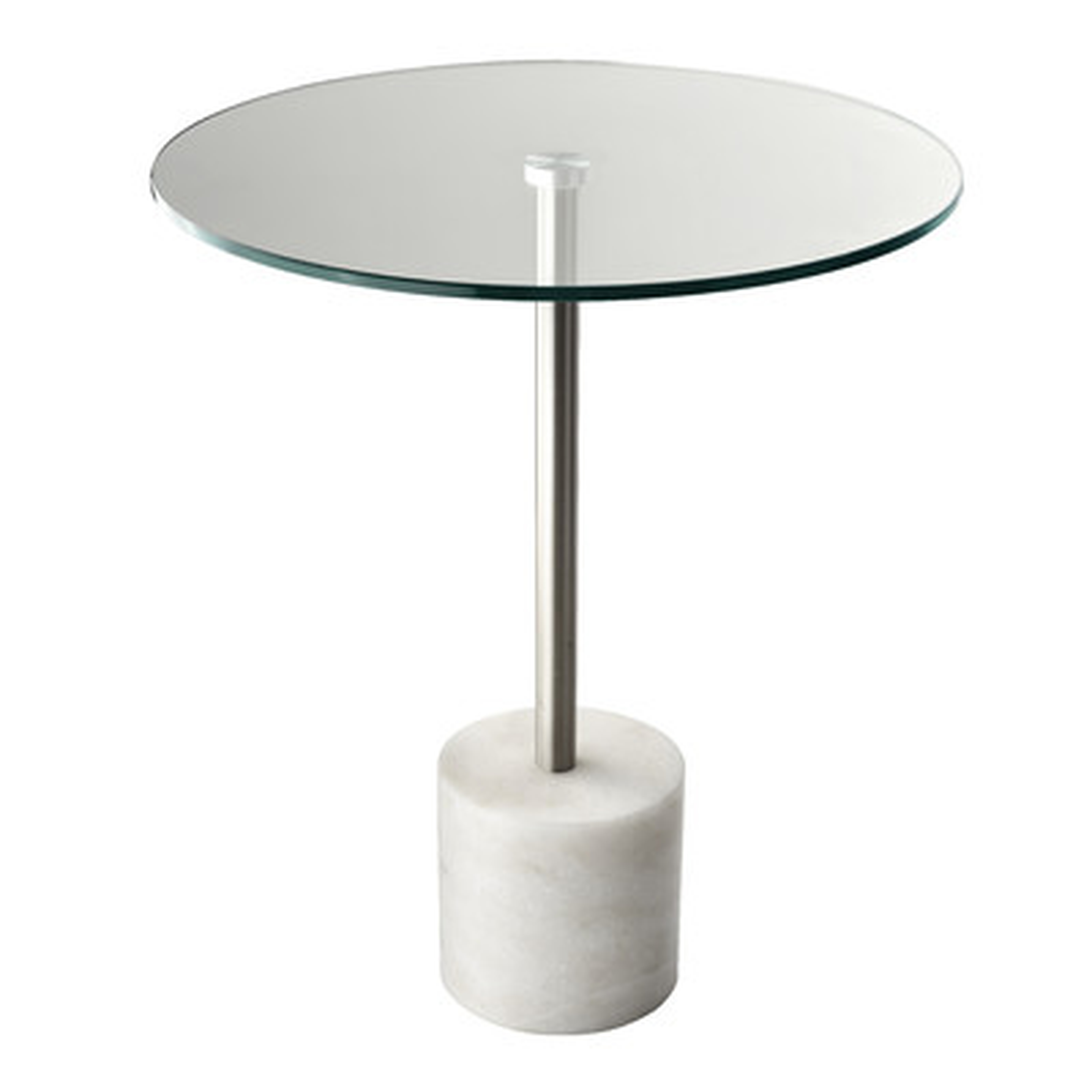 Richlands Glass Top Pedestal End Table - Wayfair