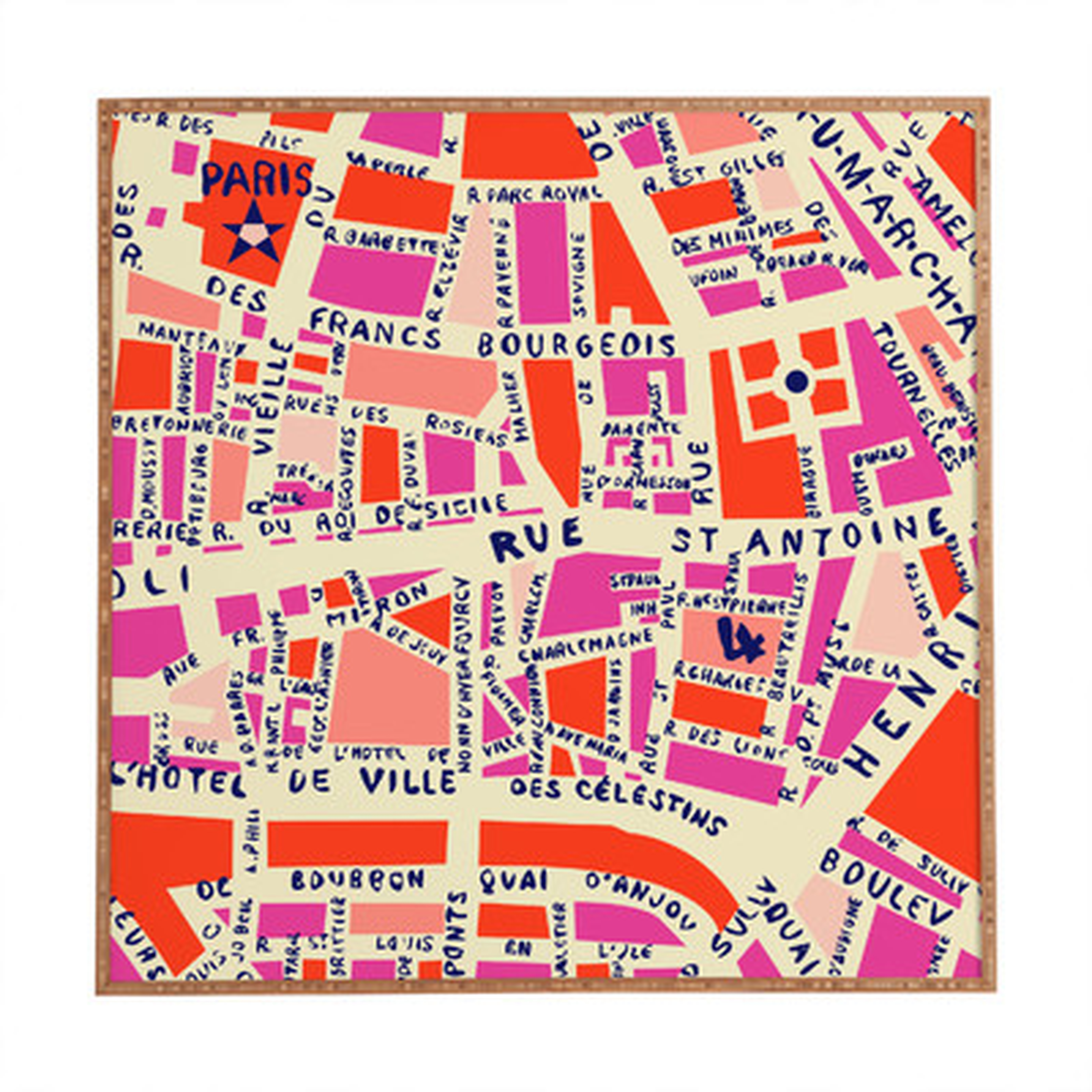 'Paris Map' Framed Graphic Art - Wayfair