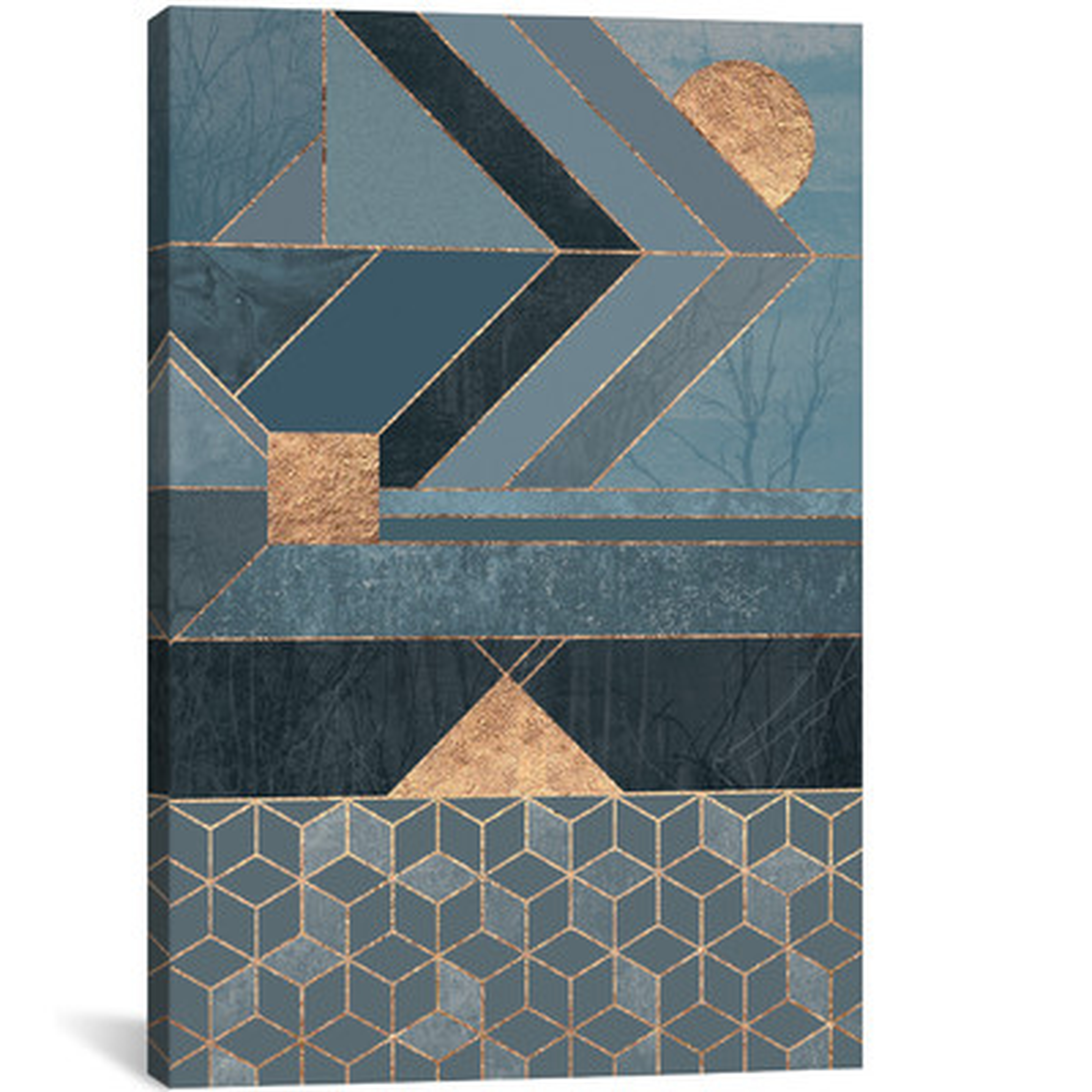 'Nordic' Graphic Art on Wrapped Canvas in Blue - Wayfair