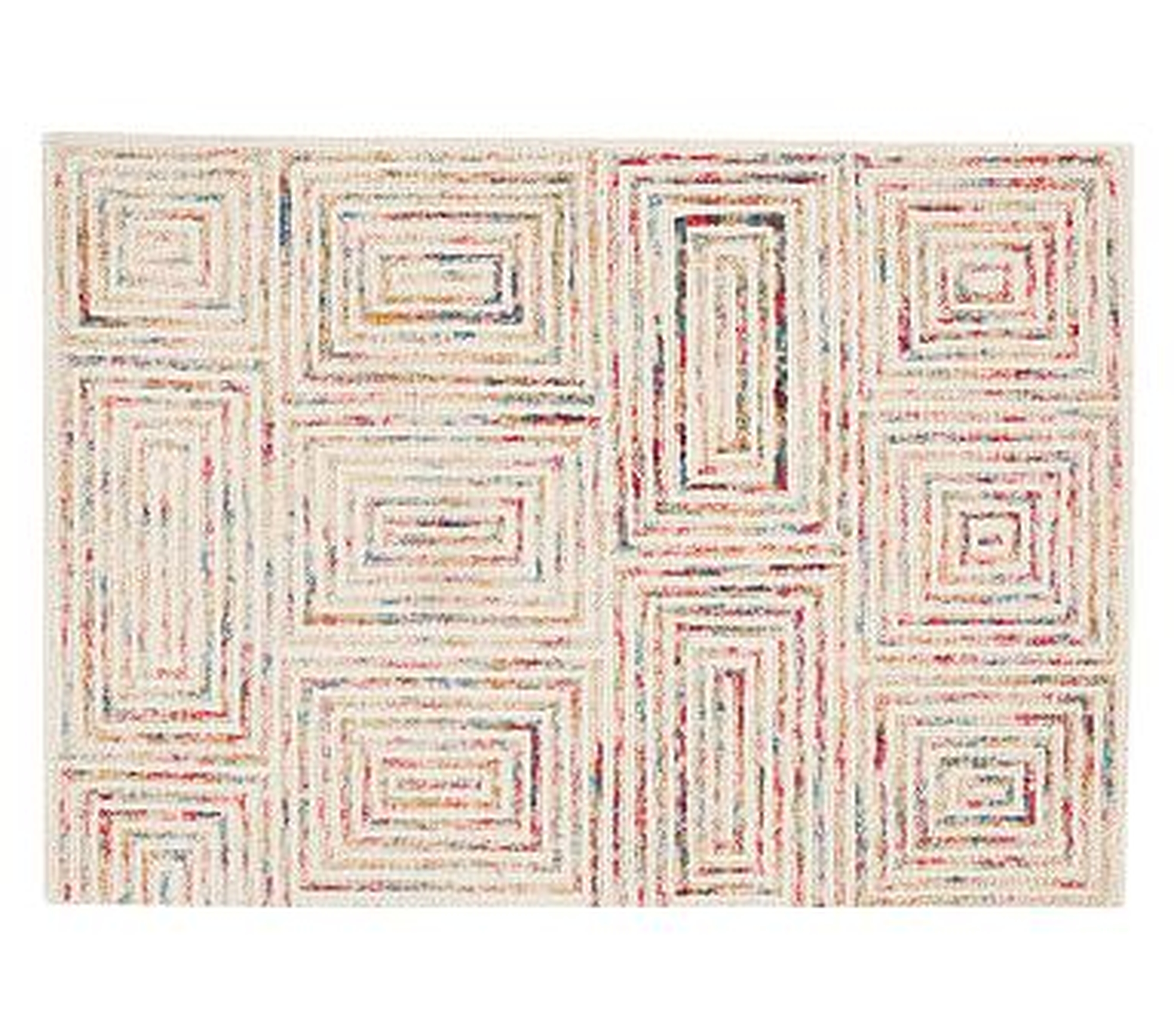 Capel Custom Scroll Tile Rug, Multi, 6x9' - Pottery Barn Kids