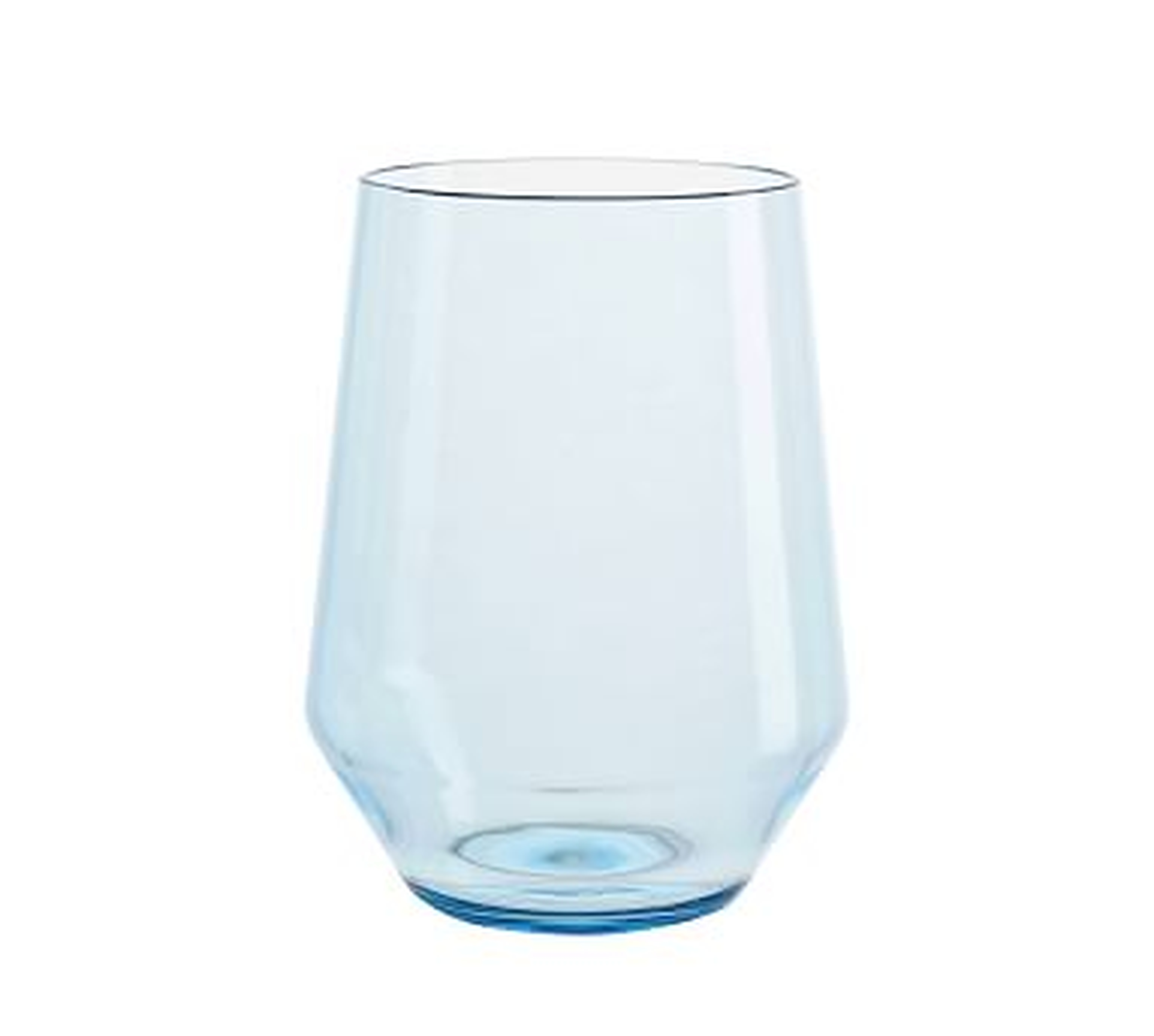 Happy Hour Acrylic Stemless Wine Glasses, Set of 4 - Aqua - Pottery Barn