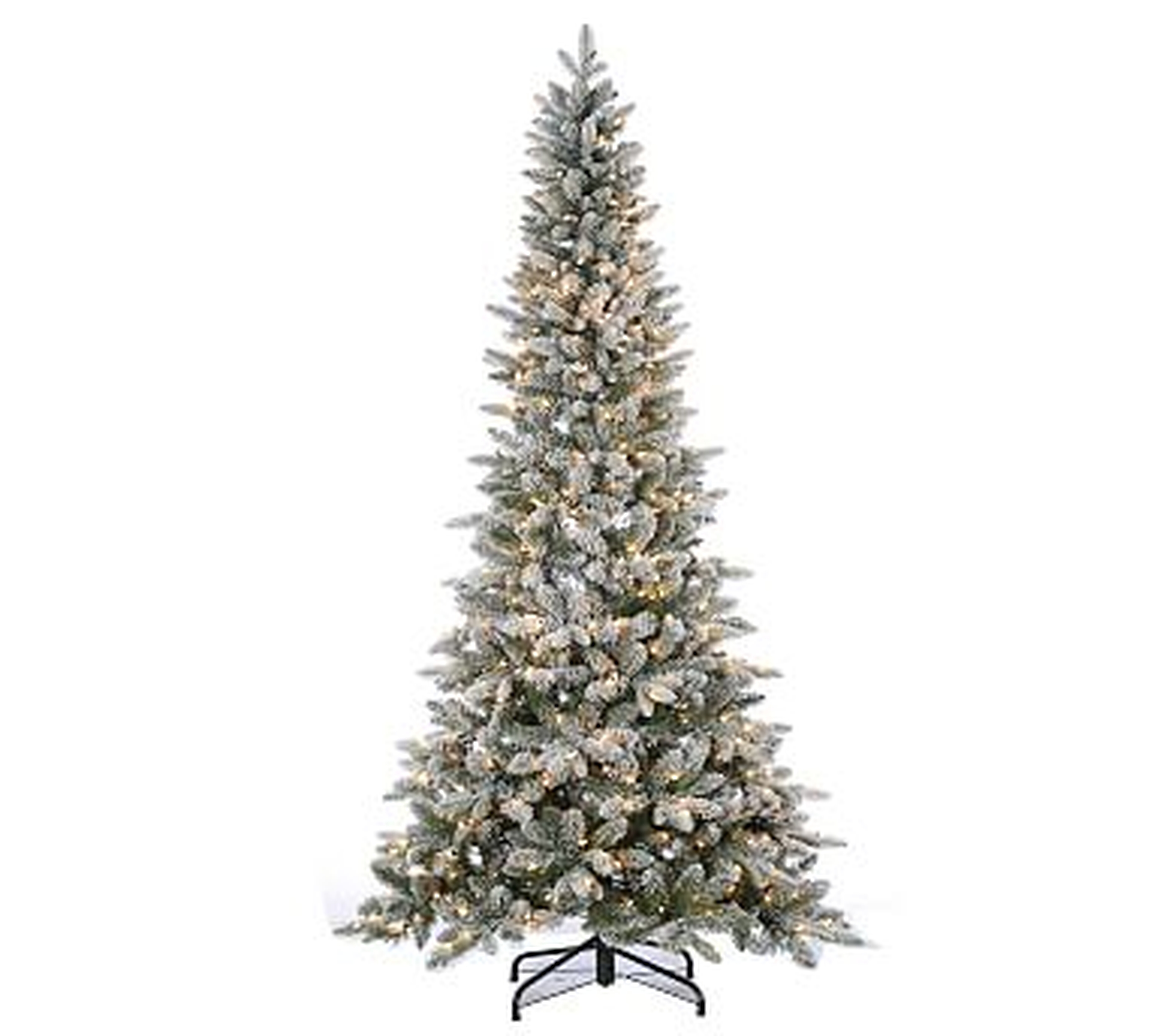 Lightly Flocked Canyon Fir Faux Tree, Clear Lights, 7.5' - Pottery Barn