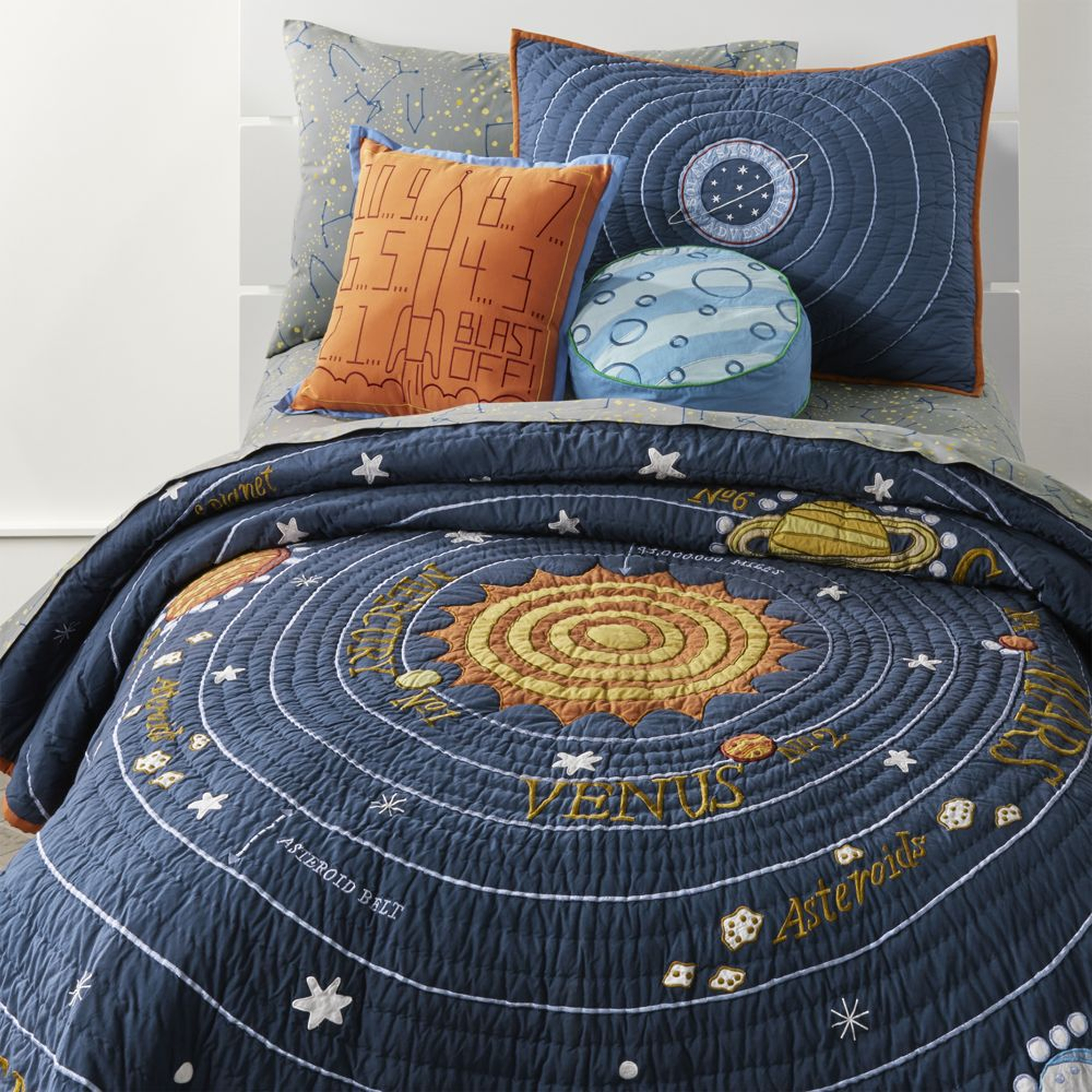 Solar System Twin Quilt - Crate and Barrel