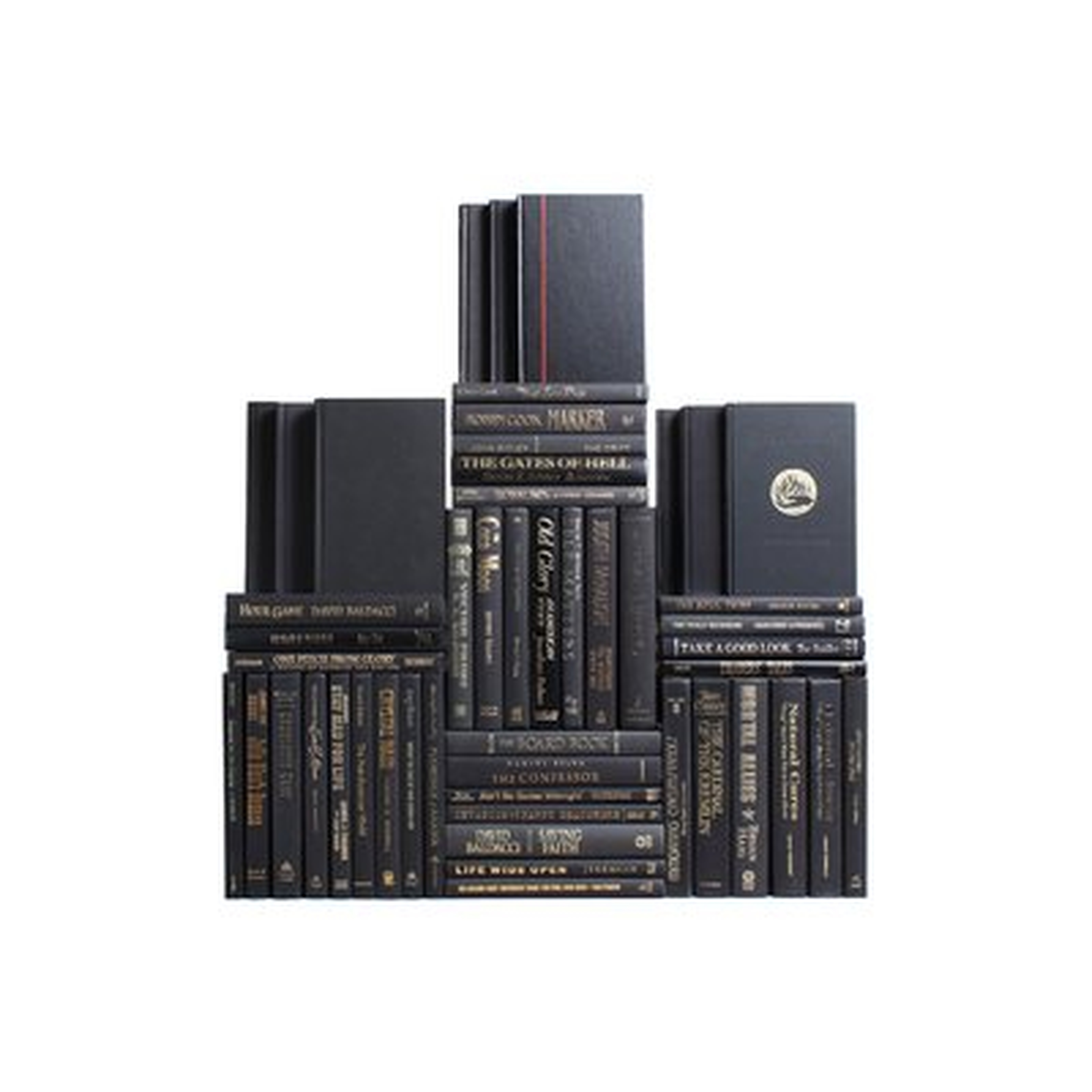Authentic Decorative Books - By Color Modern Luxe Book Wall, Set of 50 (5 Linear Feet) - Wayfair