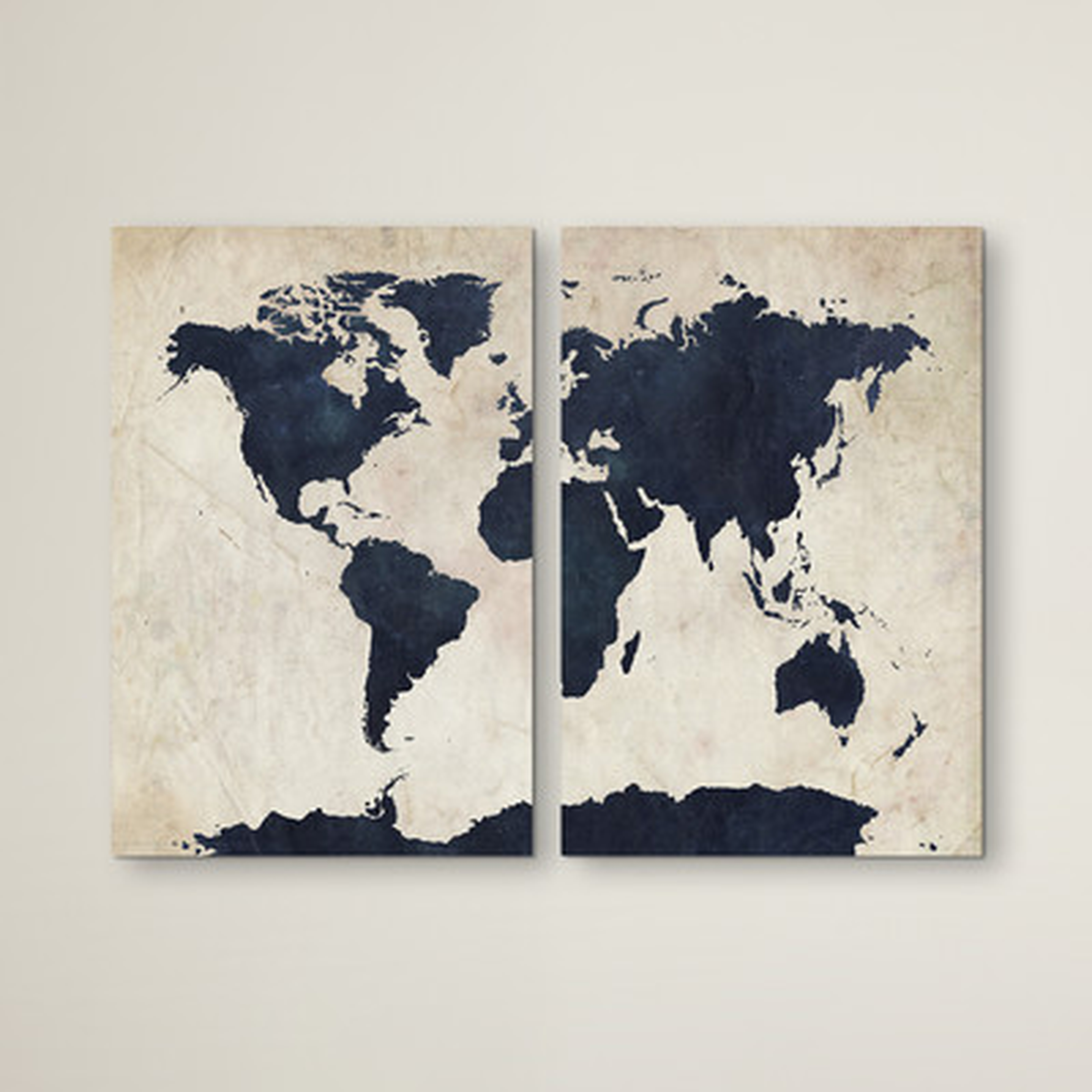 'Globetrotter' 2 Piece Painting Print Set on Wrapped Canvas - AllModern