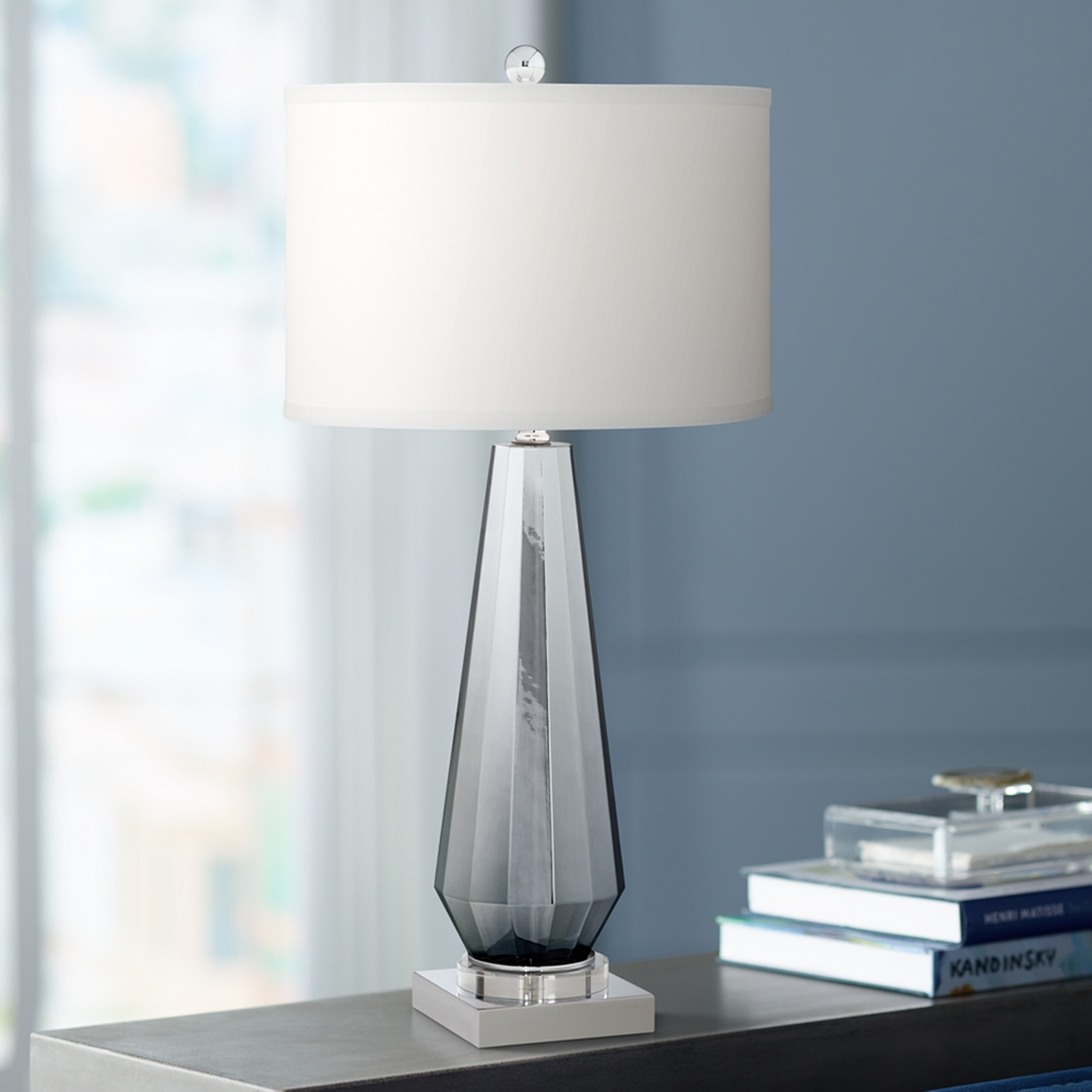 Charcoal Topaz Chrome Table Lamp - Style # 43D64 - Lamps Plus