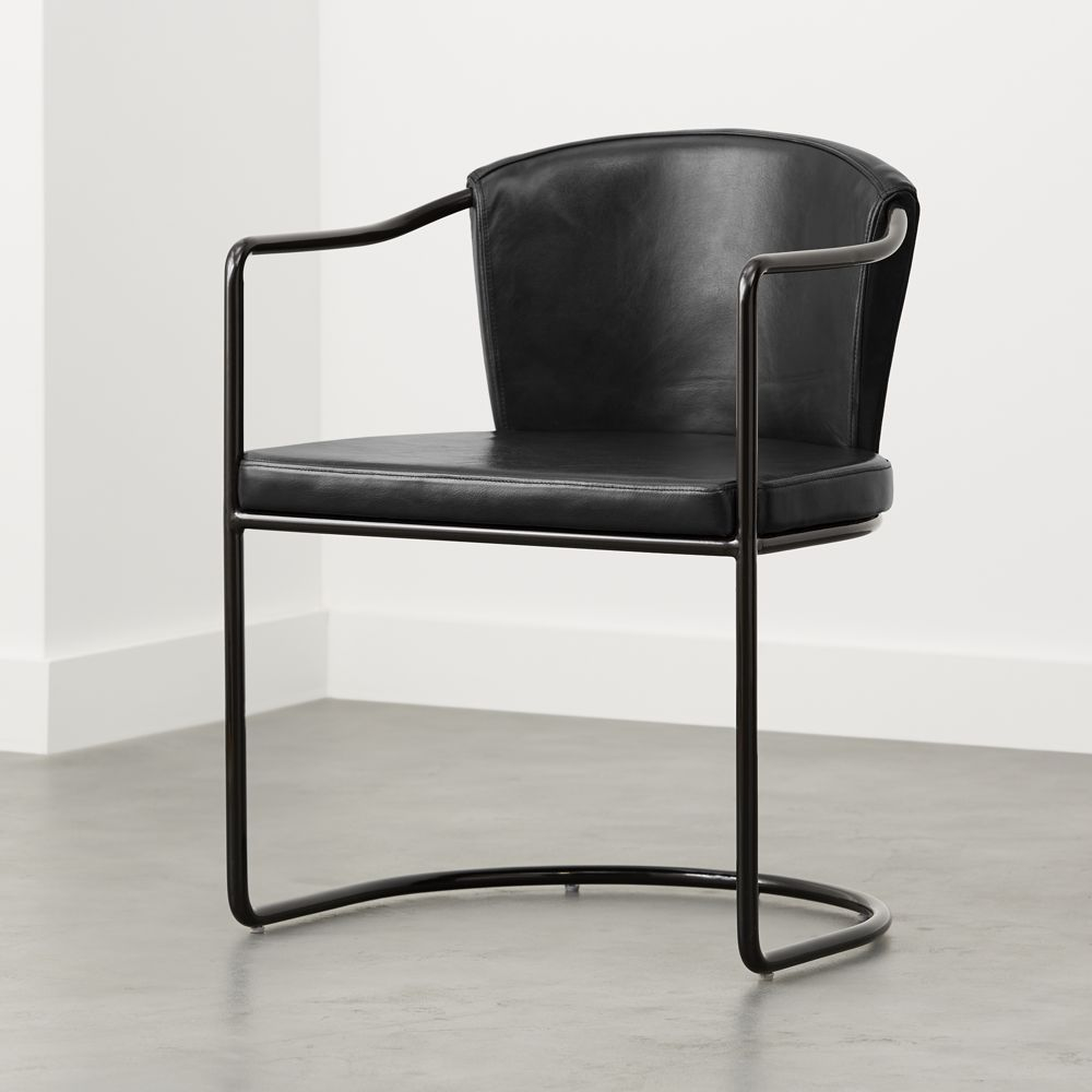 Cleo Black Cantilever Chair - CB2