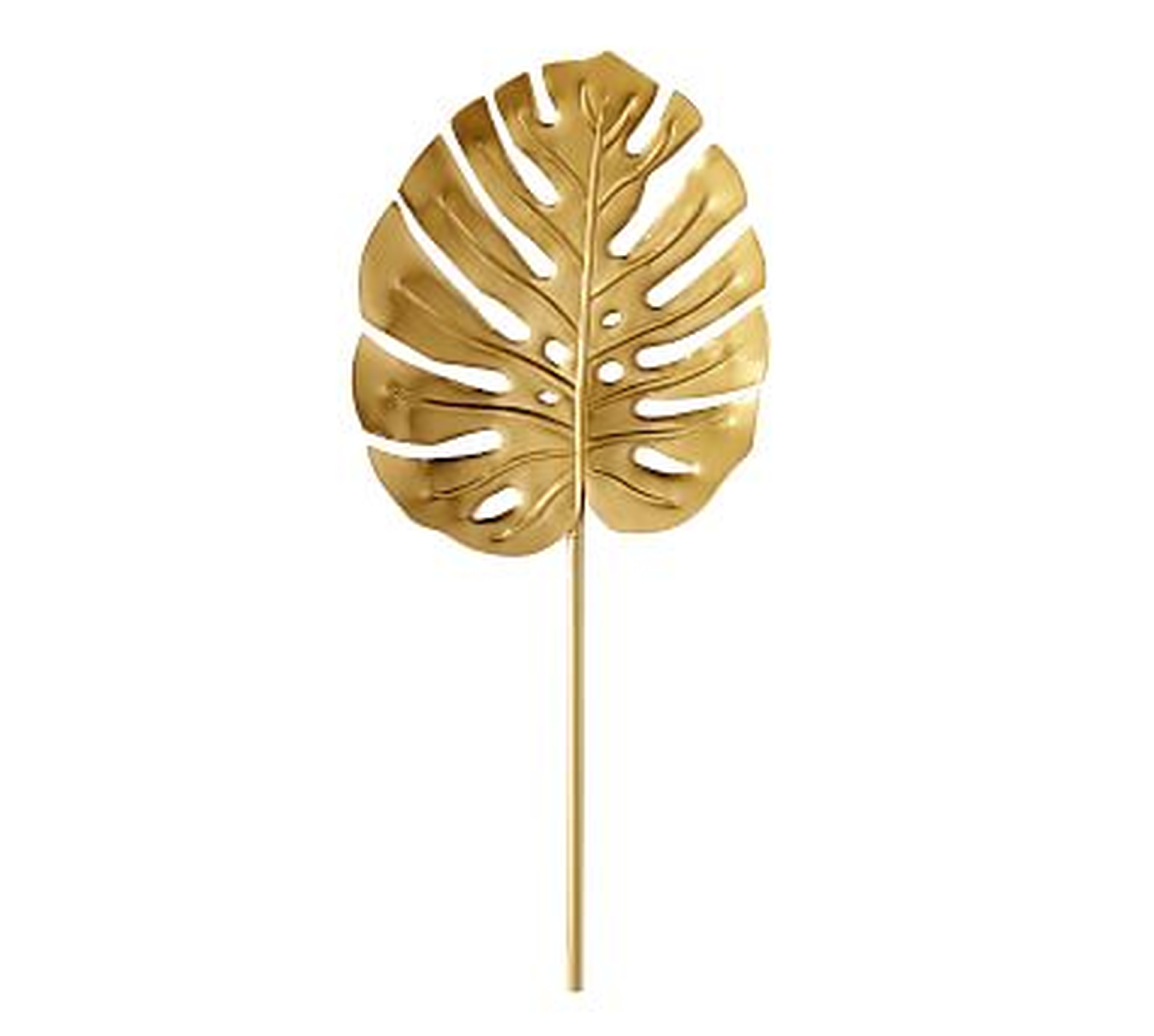 Lilly Pulitzer Gold Monstera Leaf Object, Small - Pottery Barn