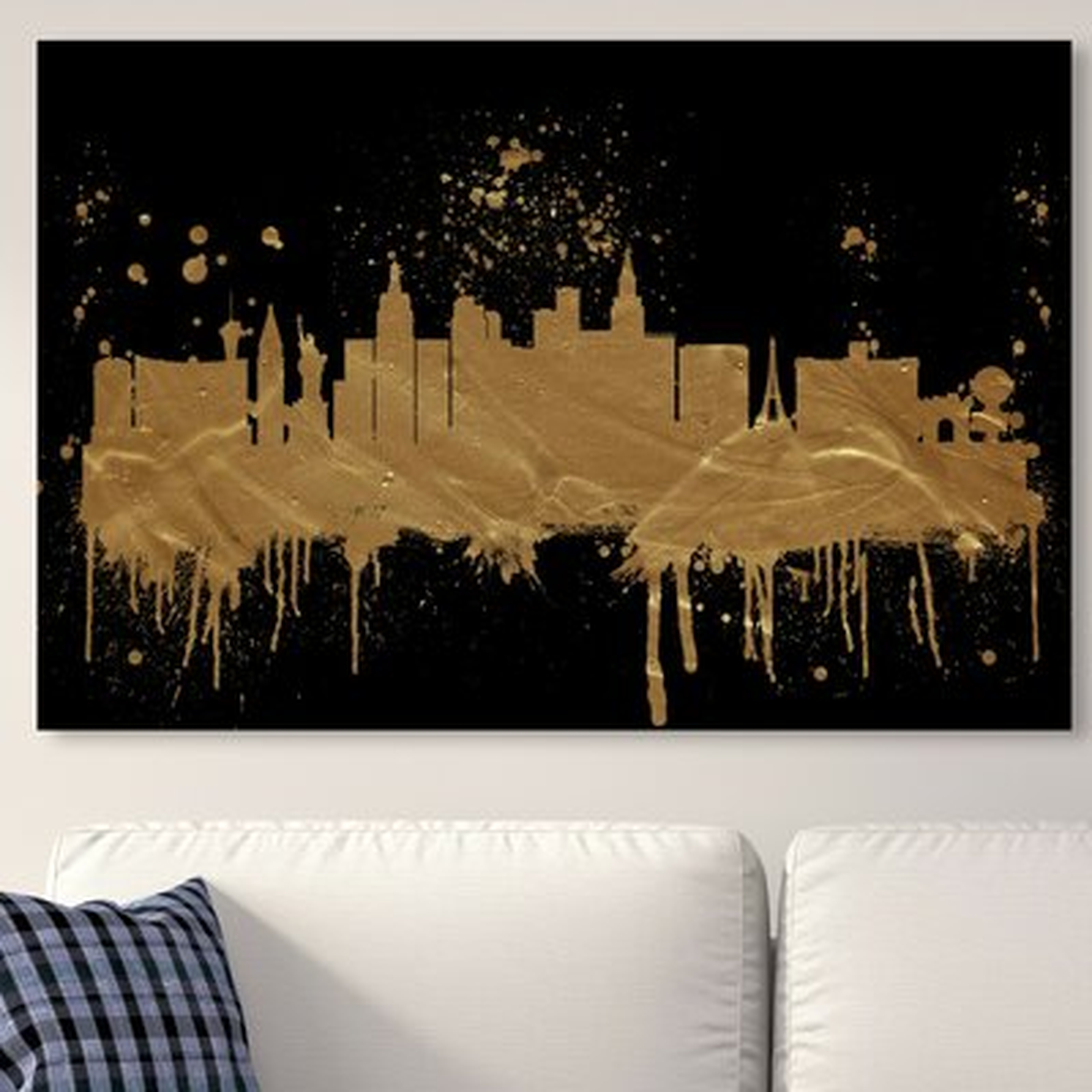 Oliver Gal 'Las Vegas Skyline' Art - Wayfair