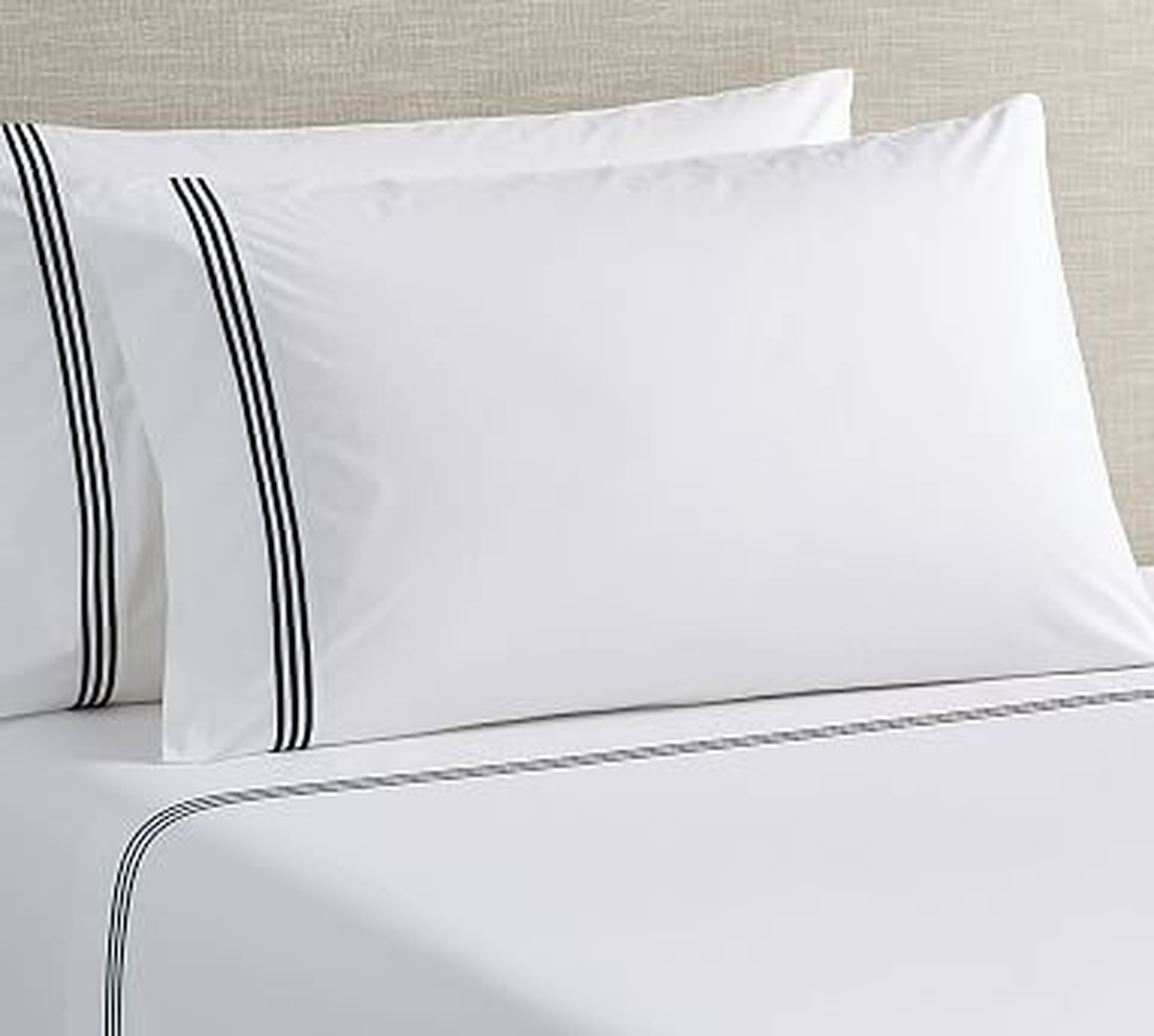 Grand Organic Extra Pillowcases, Set of 2, Standard, Midnight - Pottery Barn