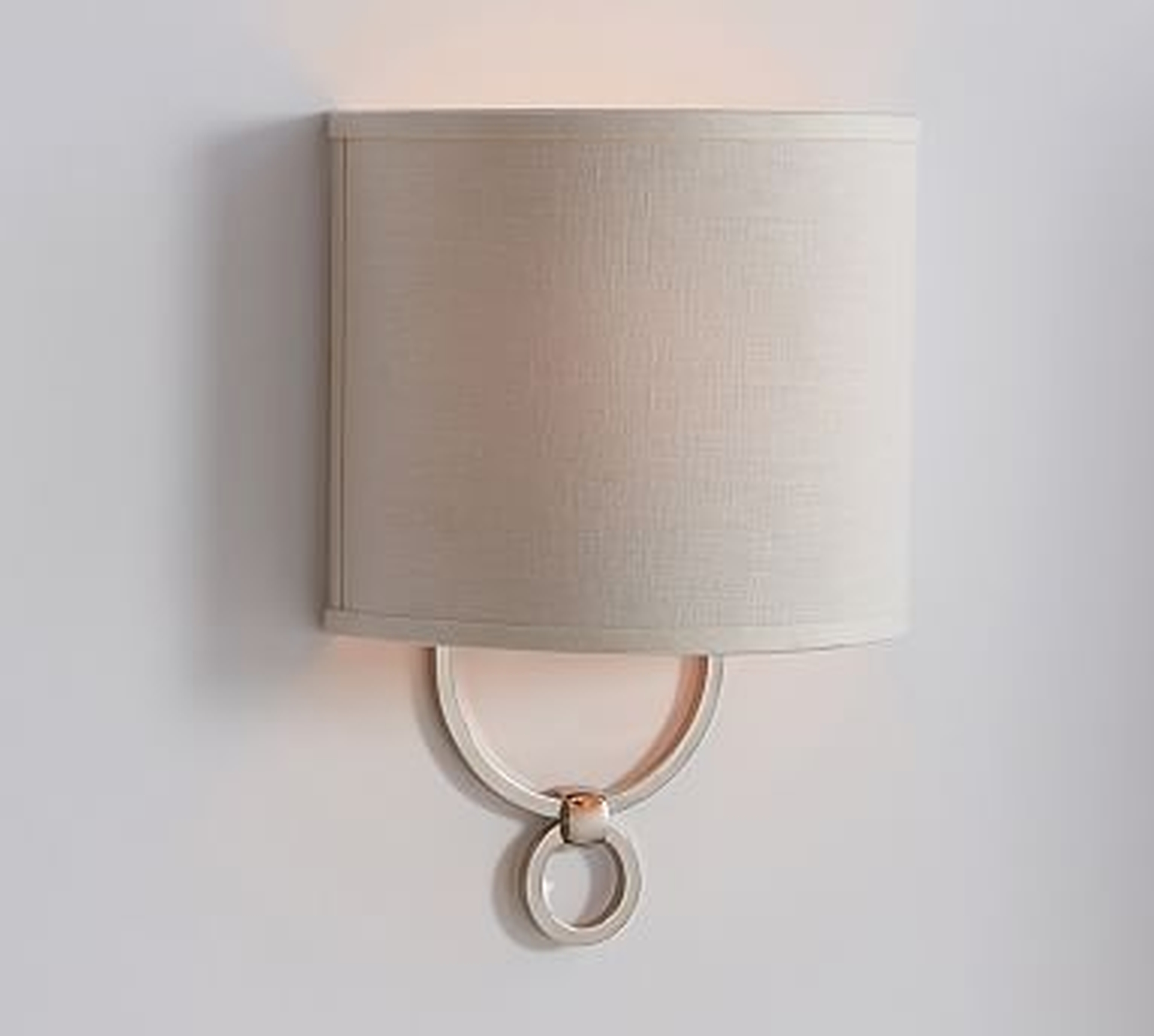 Francis Metal Shaded Sconce, Polished Nickel - Pottery Barn