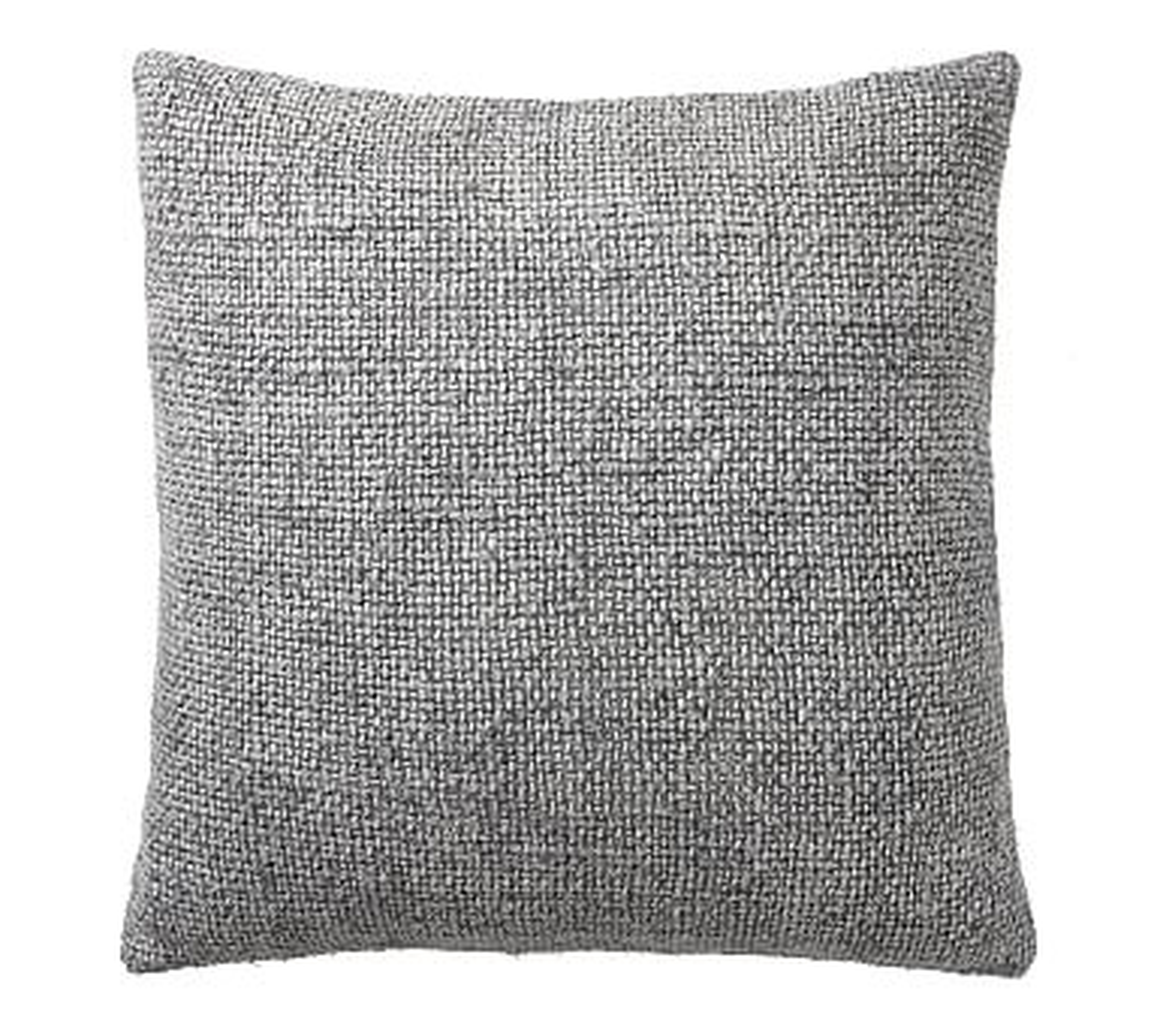 Faye Textured Linen Pillow Cover, 20", Sterling - Pottery Barn