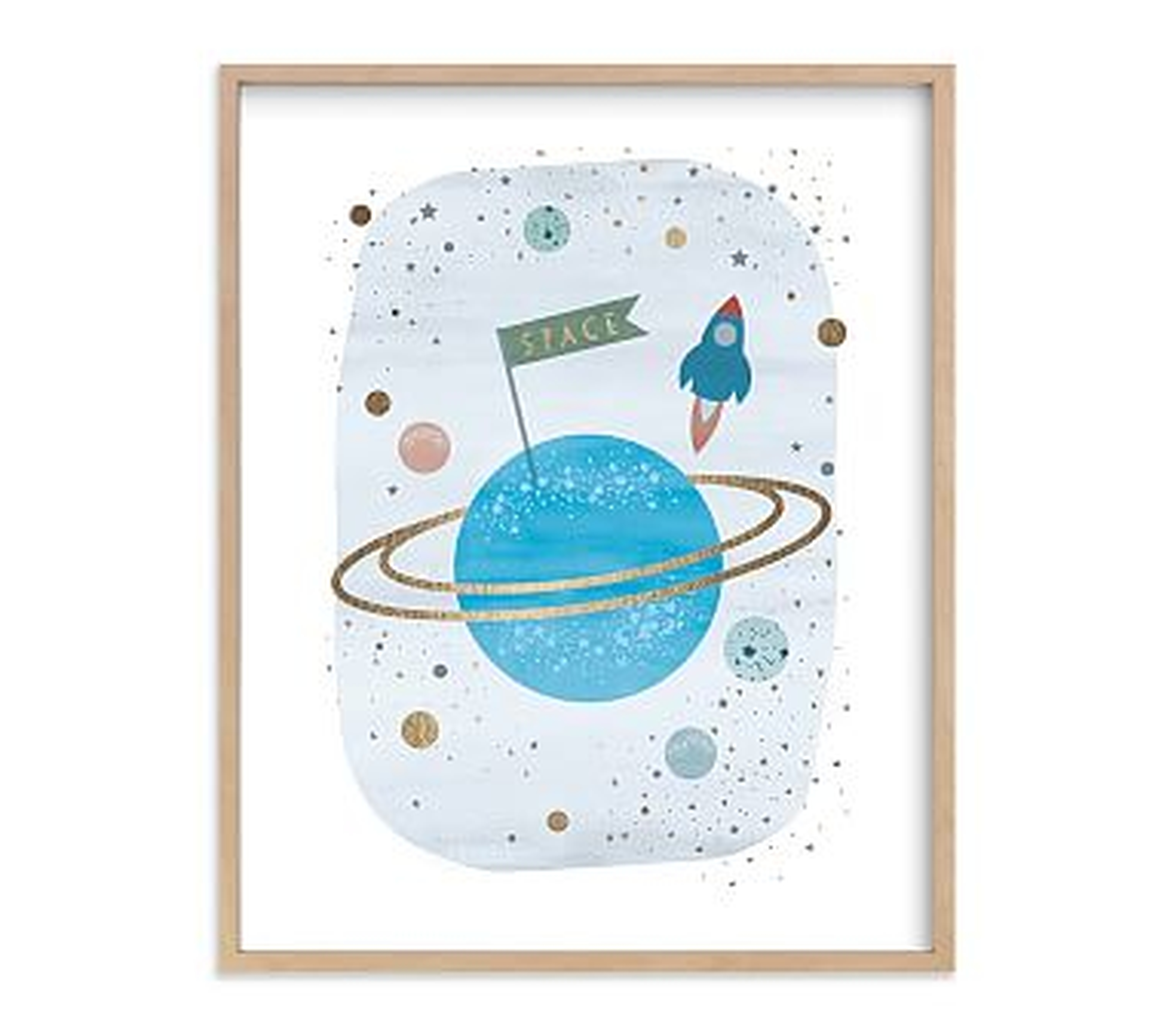 Outer Space Wall Art by Minted(R), 16x20, Natural - Pottery Barn Kids
