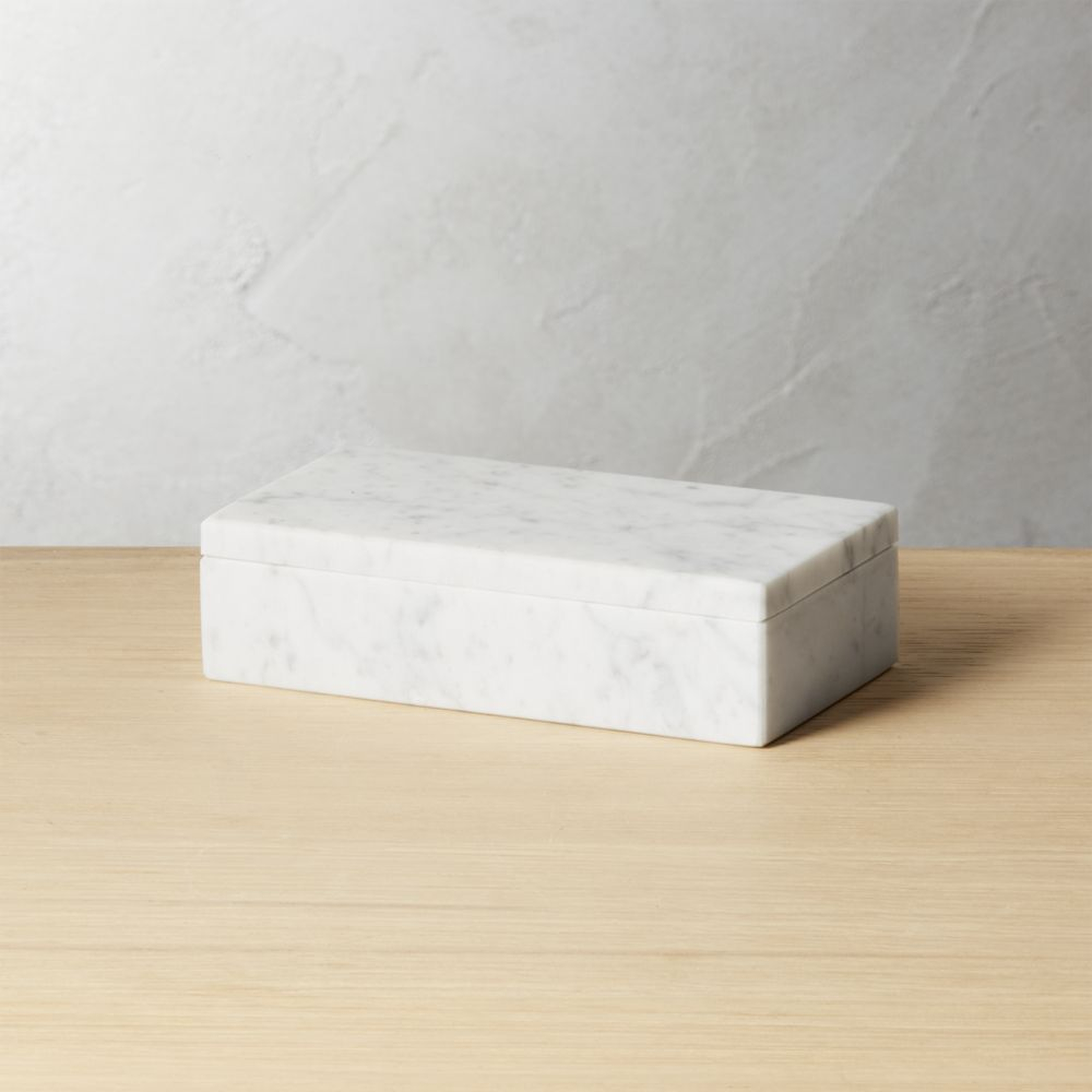 Small White Marble Box - CB2