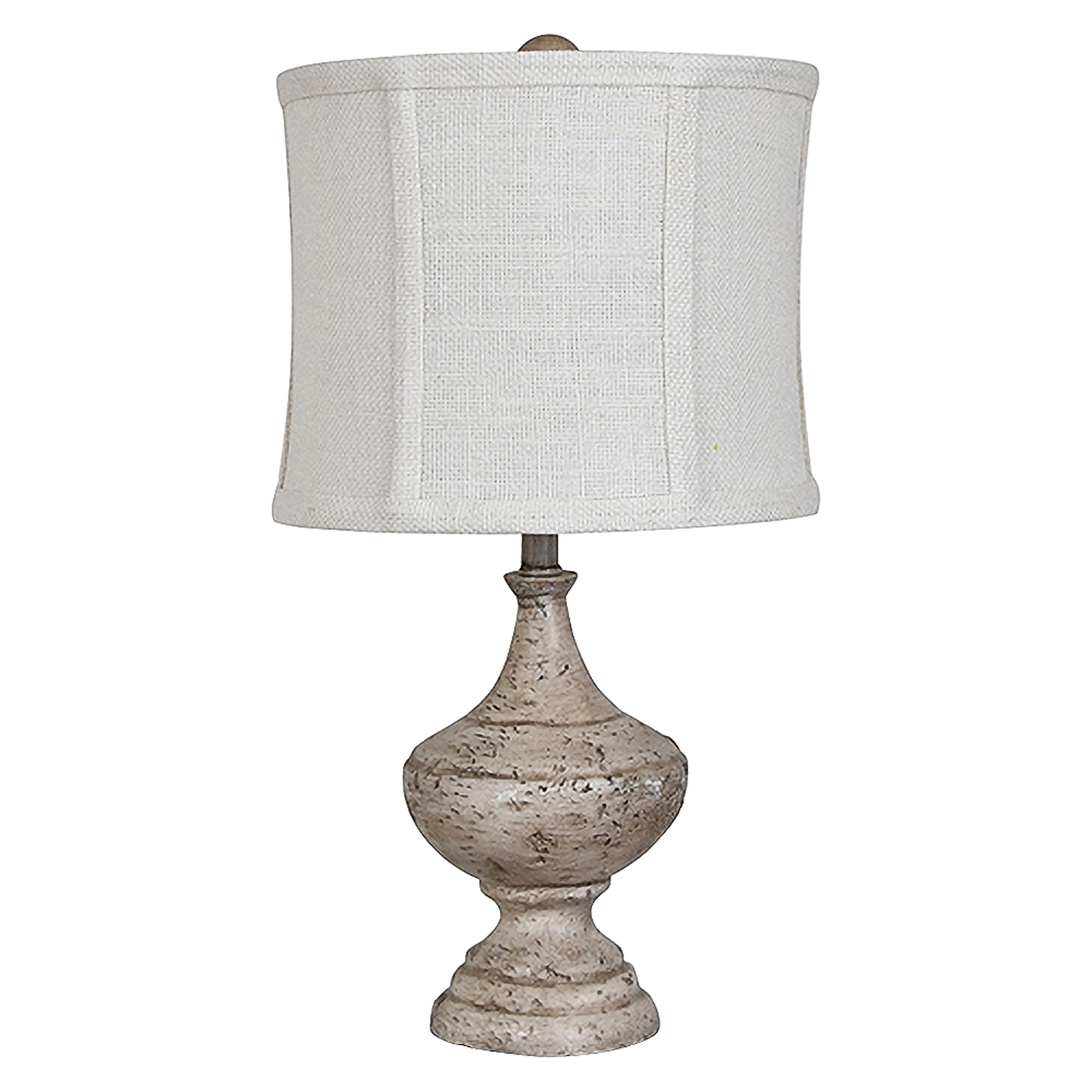 Post Finials 19 1/2" High Antique White Accent Table Lamp - Style # 60R59 - Lamps Plus