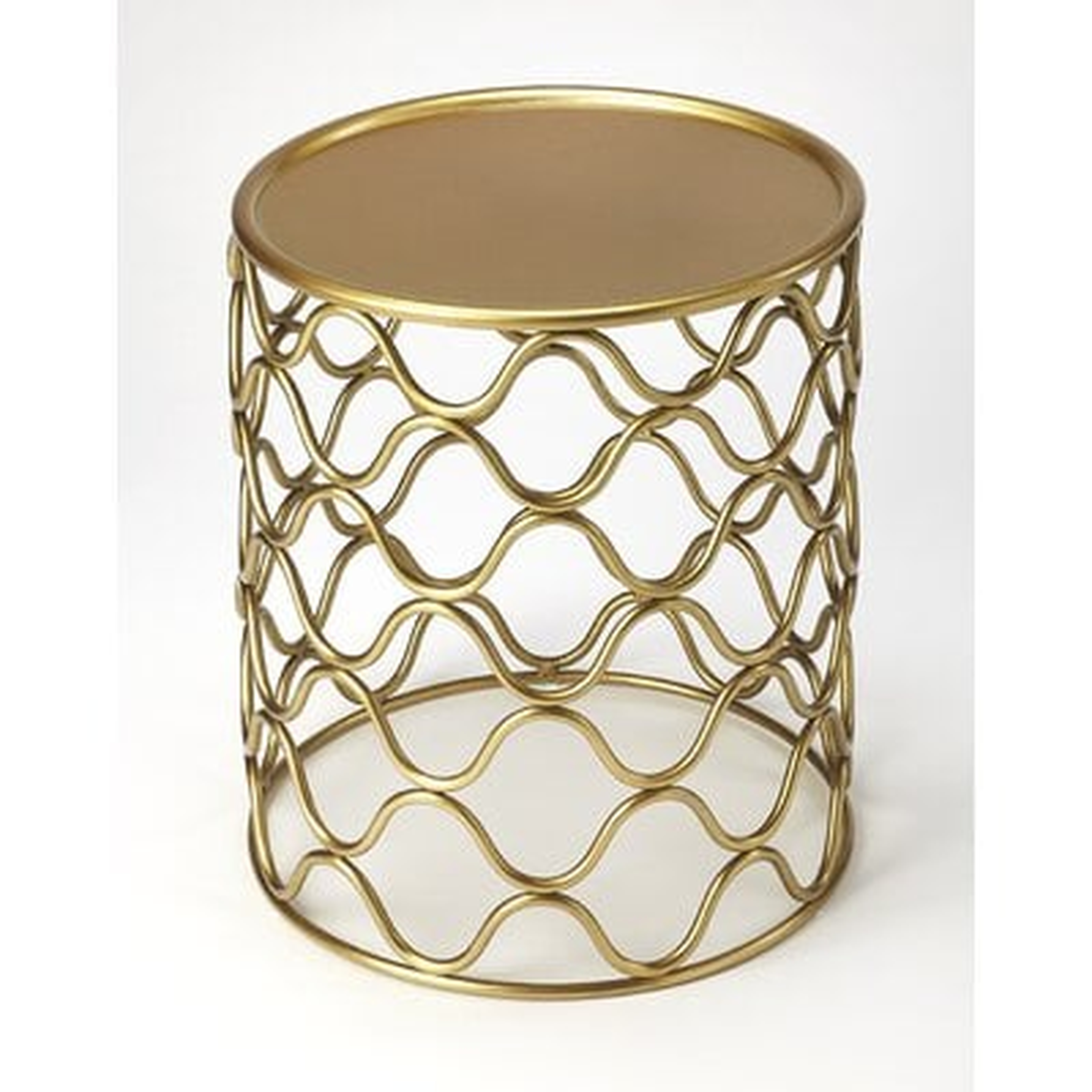 Turek Antique Gold Accent Table - Wayfair