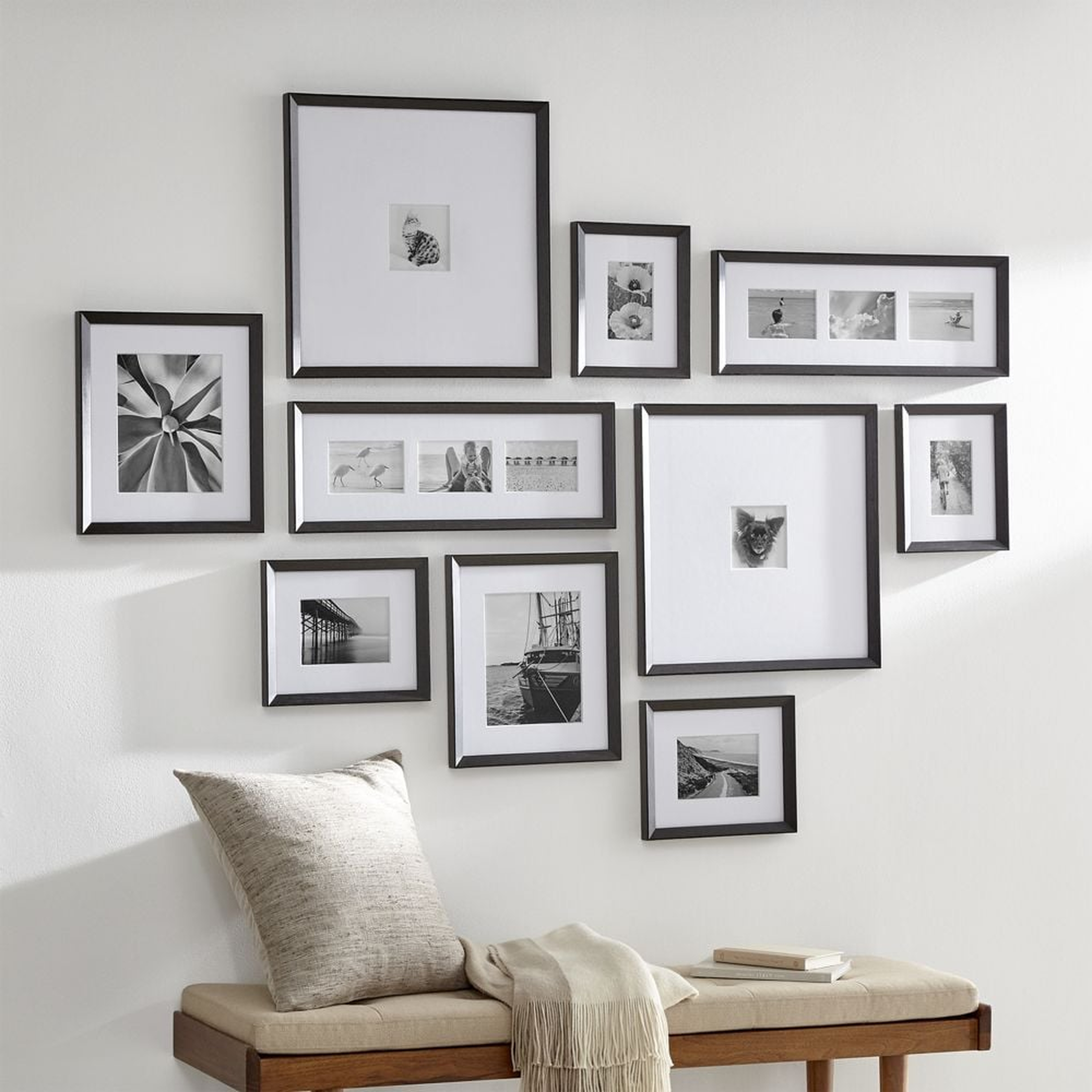 Icon Wood Black Frame Gallery, Set of 10 - Crate and Barrel