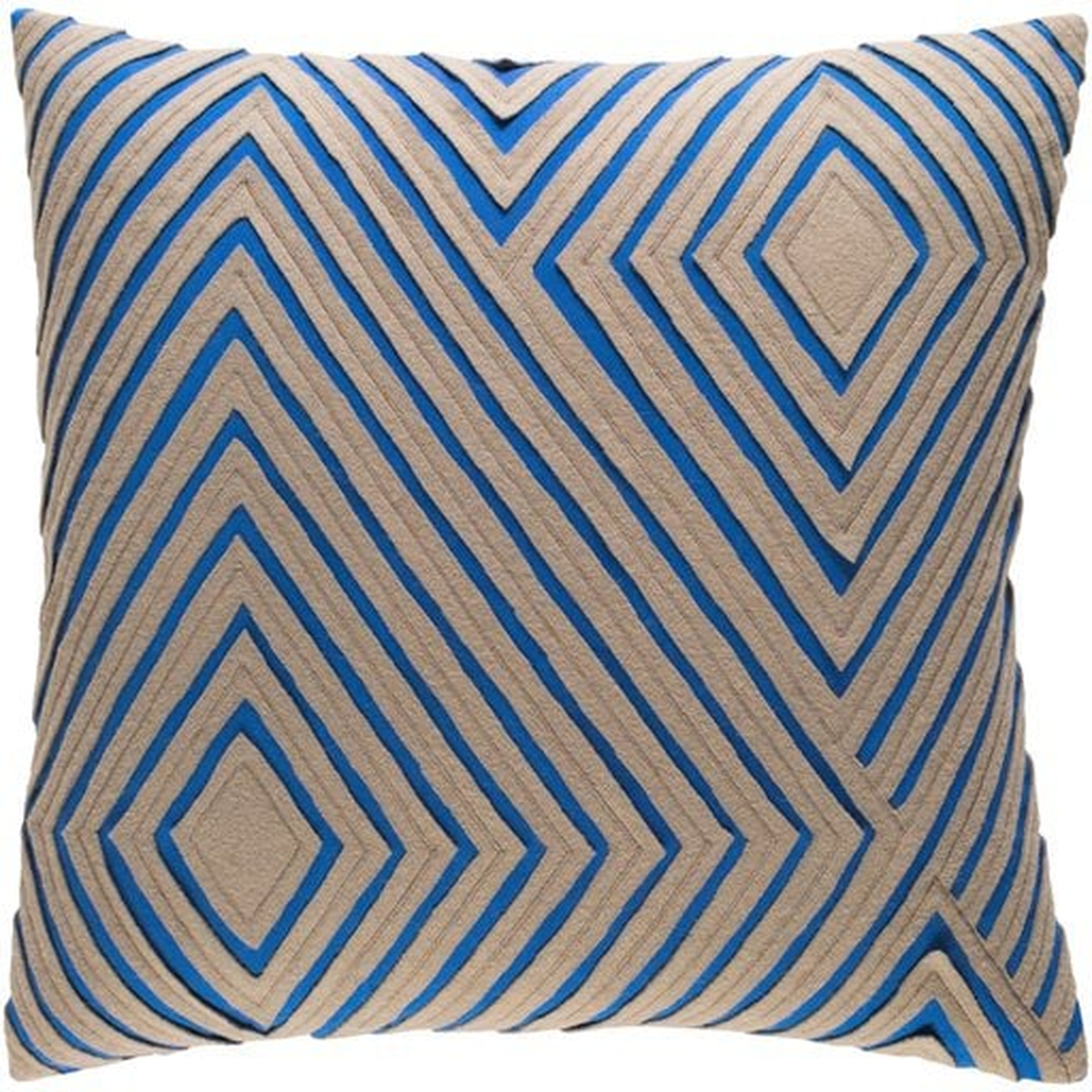 Denmark Throw Pillow, 18" x 18", with poly insert - Surya