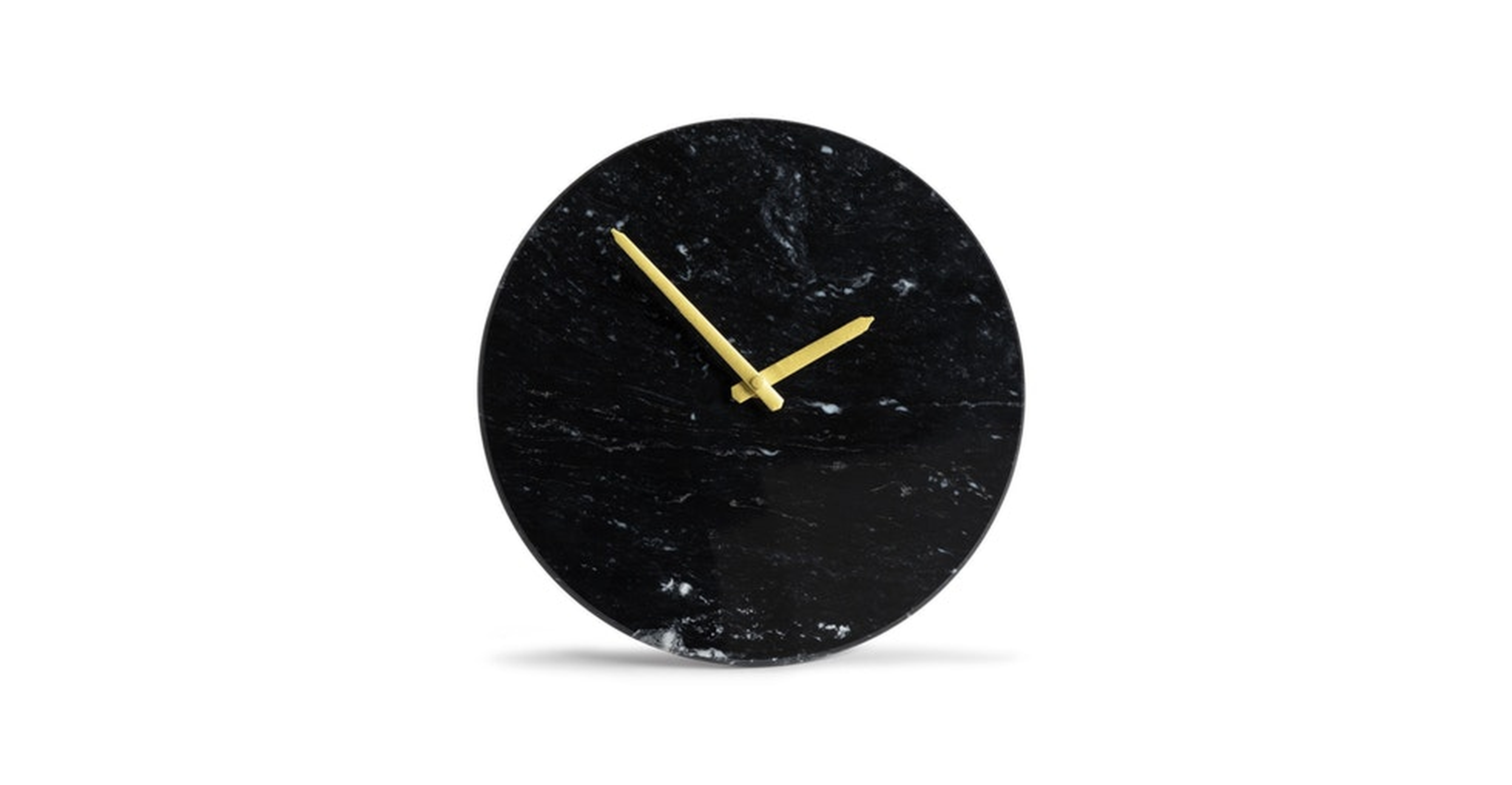 Maris Black Marble Clock - Article