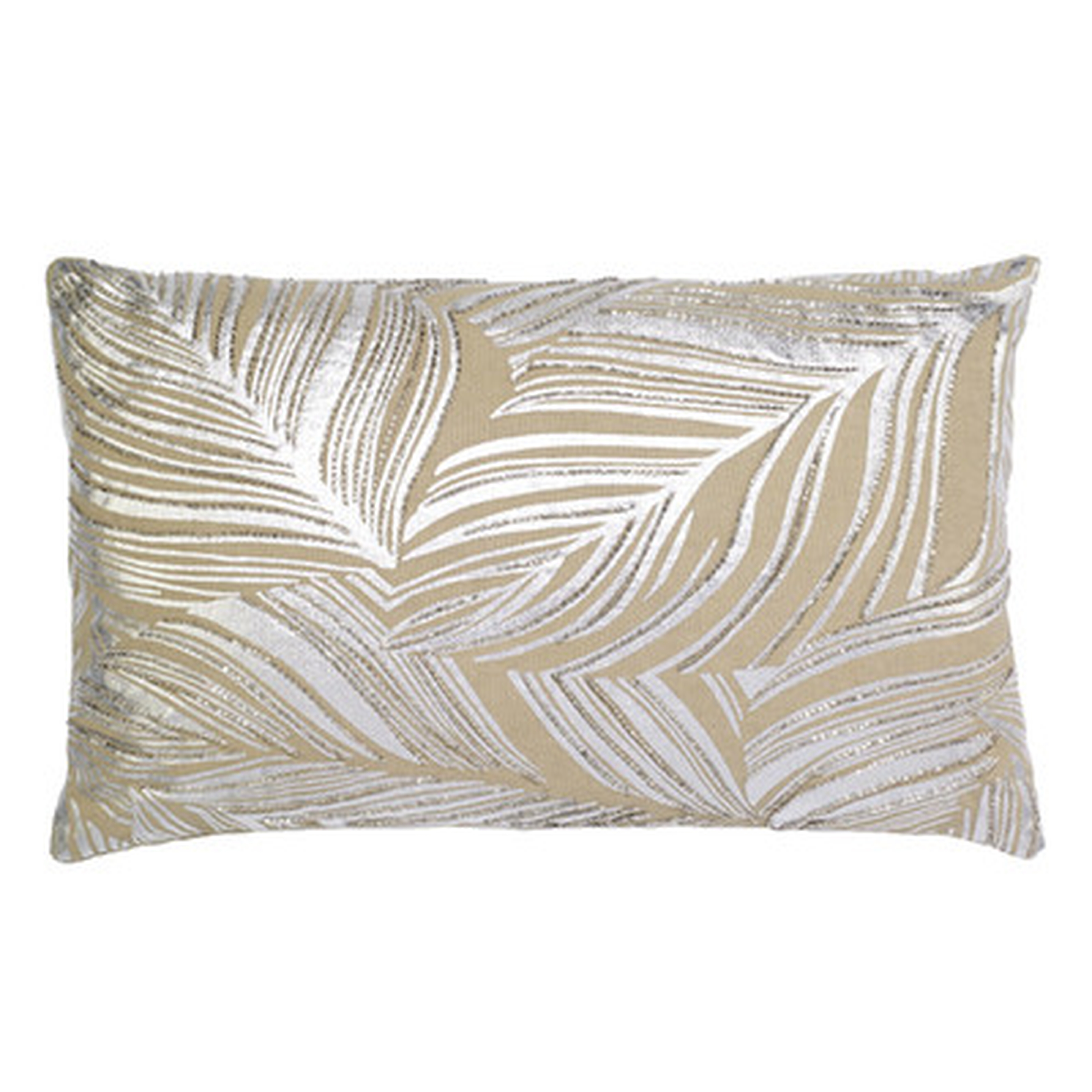 Leaf Embroidery Lumbar Pillow - Wayfair