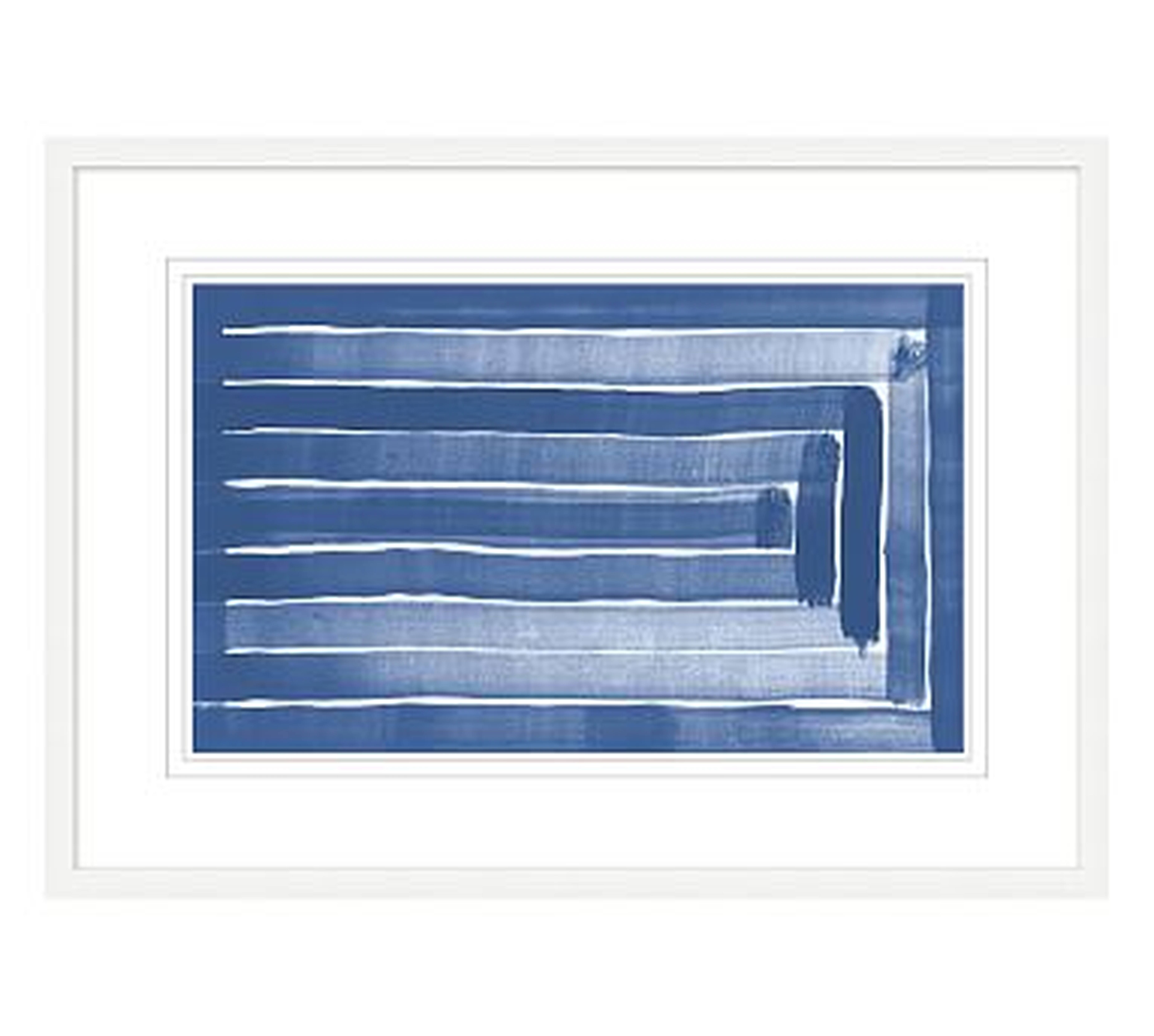 Linear Blue Paper Print #2 - Pottery Barn