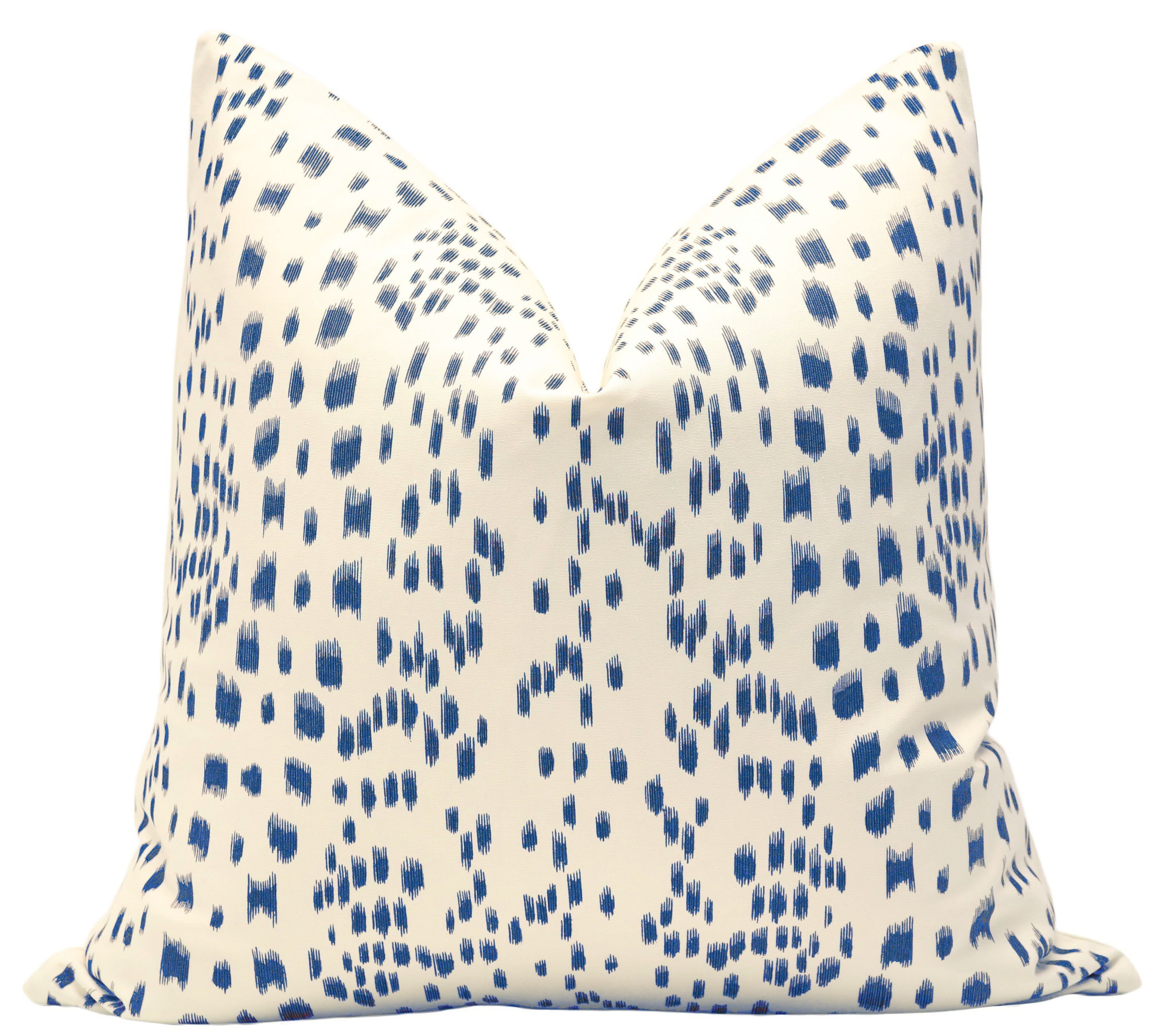 Les Touches Throw Pillow Cover, Blue, 18" x 18" - Little Design Company