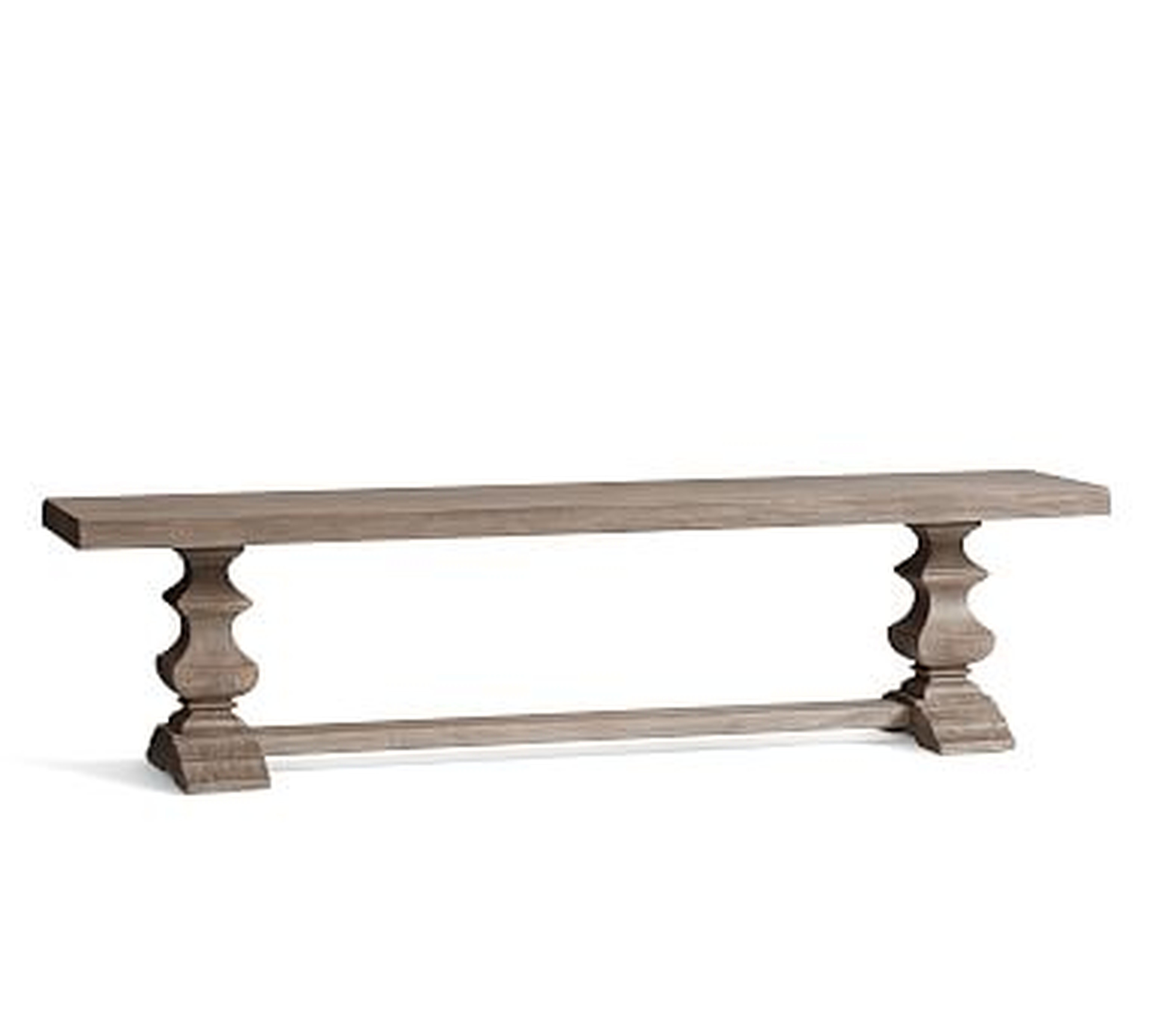 Banks Dining Bench, Gray Wash, 72"L x 14"W - Pottery Barn