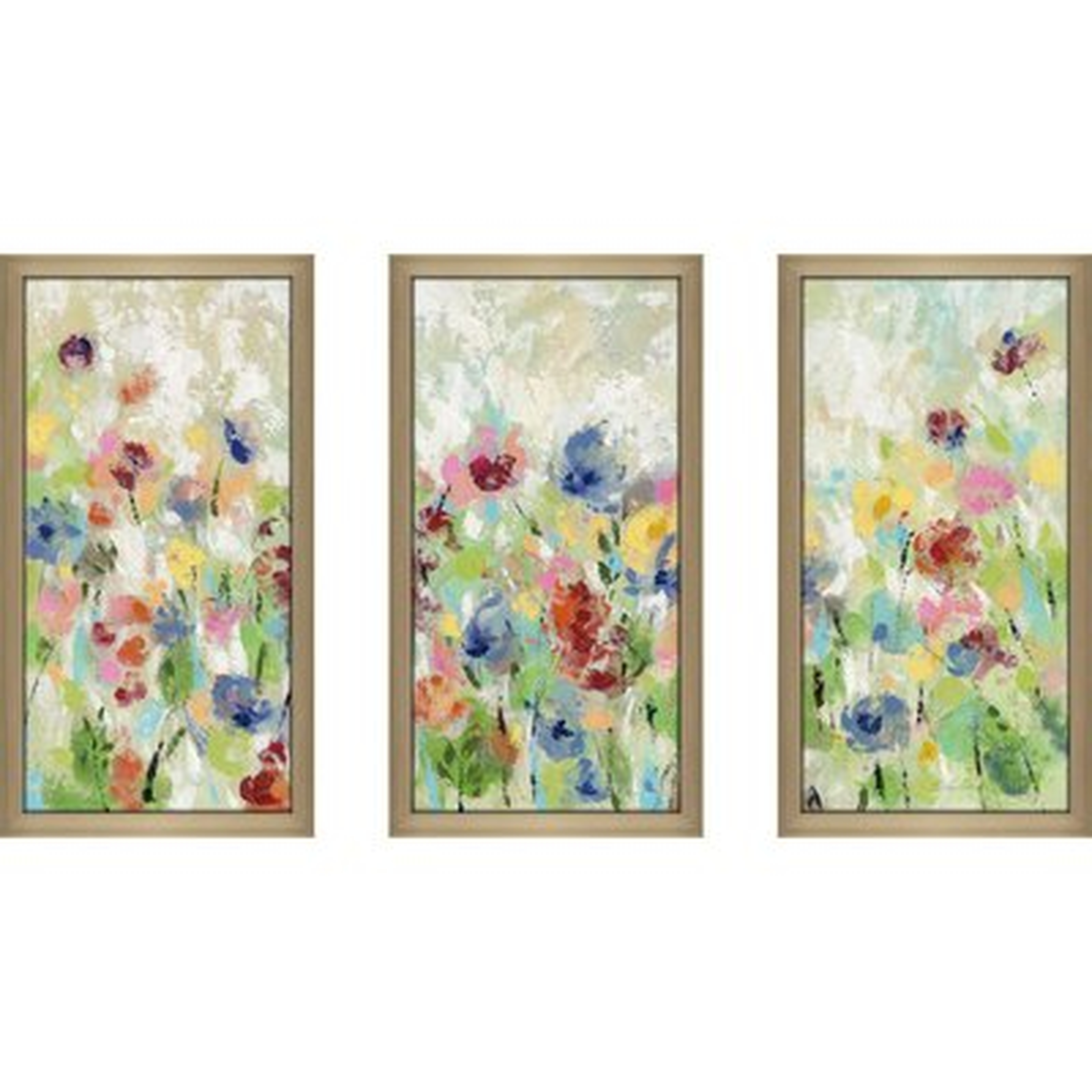 'Springtime Meadow Flowers' Multi-Piece Image Acrylic Painting Print - Wayfair