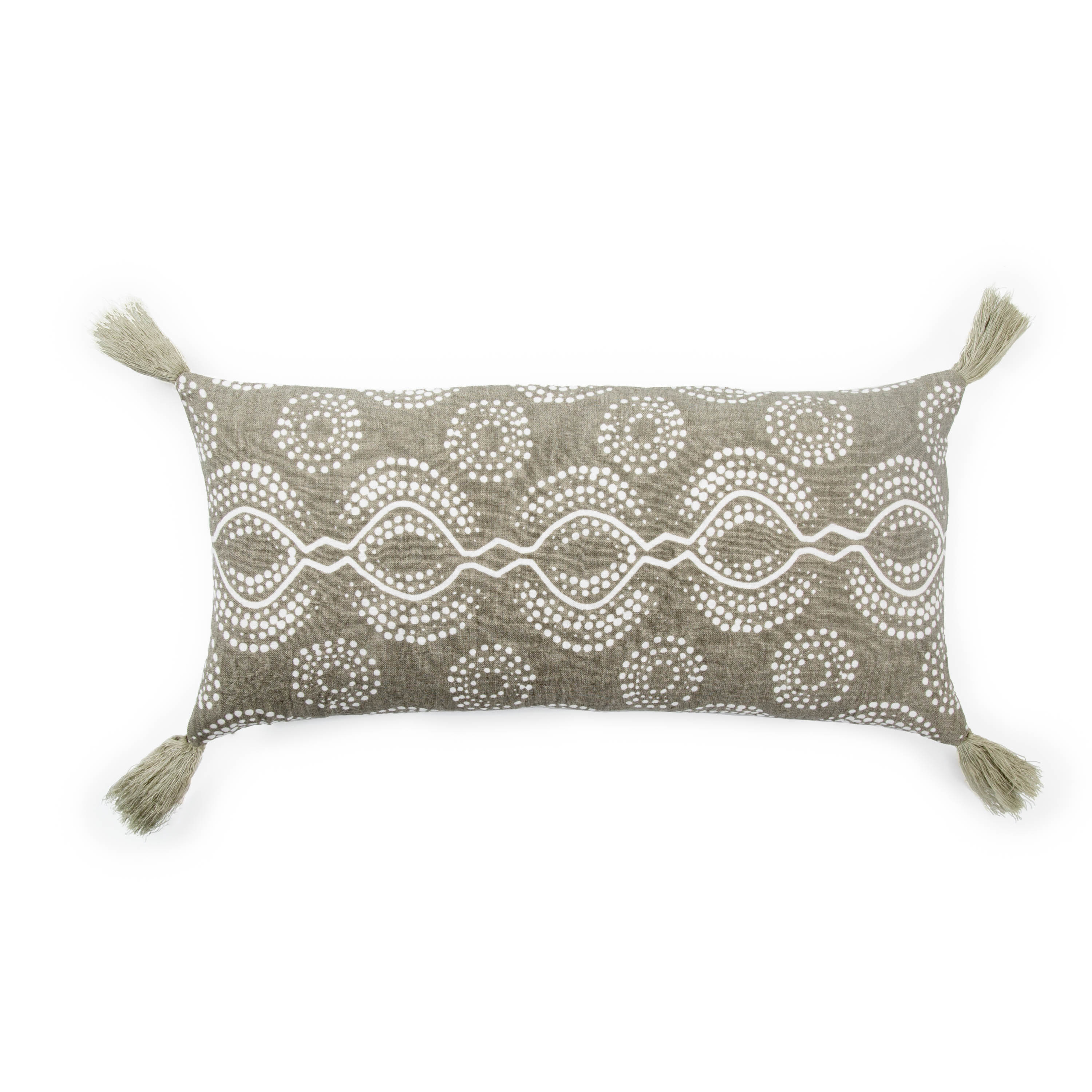 Makenzie Lumbar Pillow, 21" x 10", Taupe - DISCONTINUED - Cove Goods