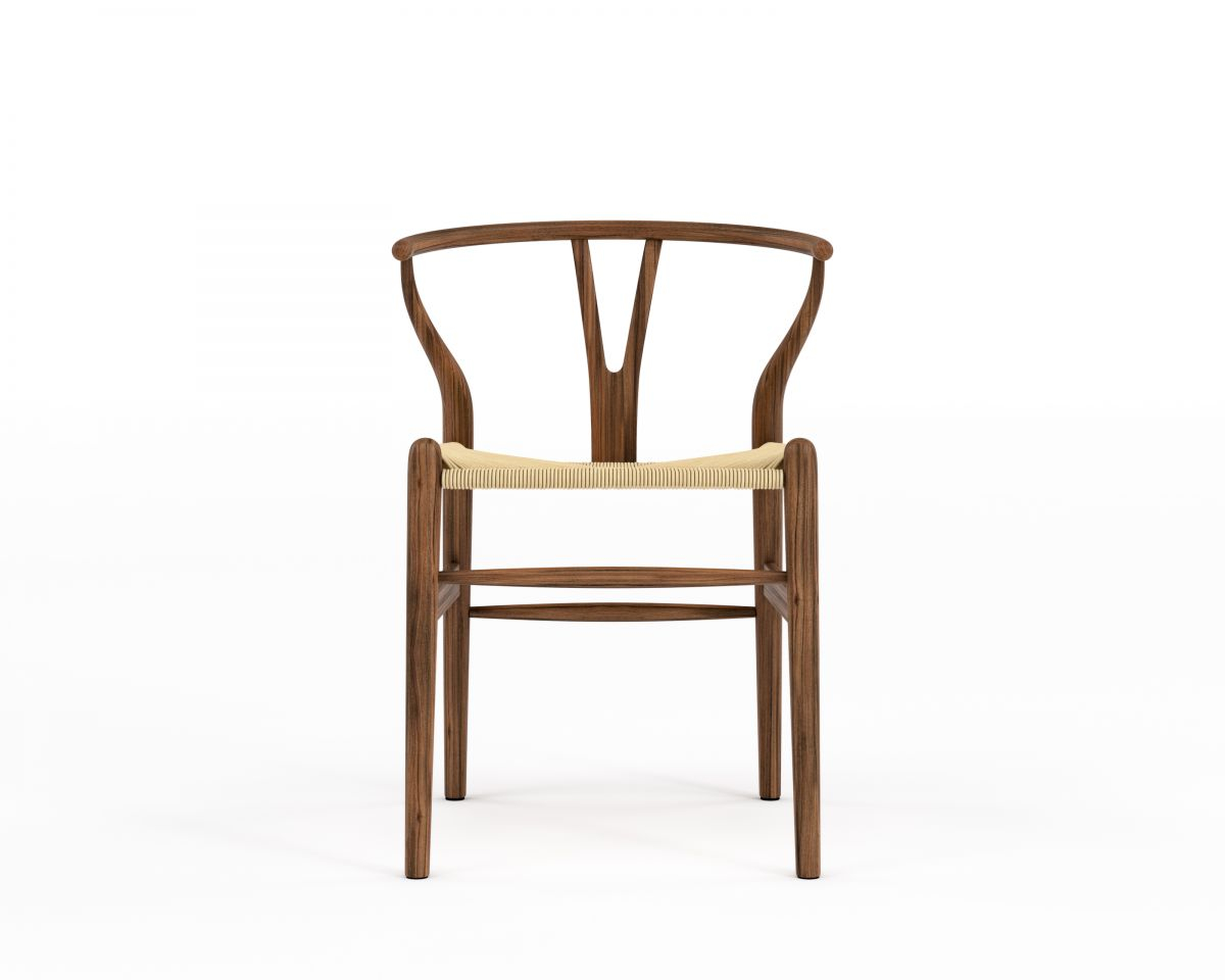 Wishbone Chair - Walnut Stain Natural Seat Cord - Rove Concepts