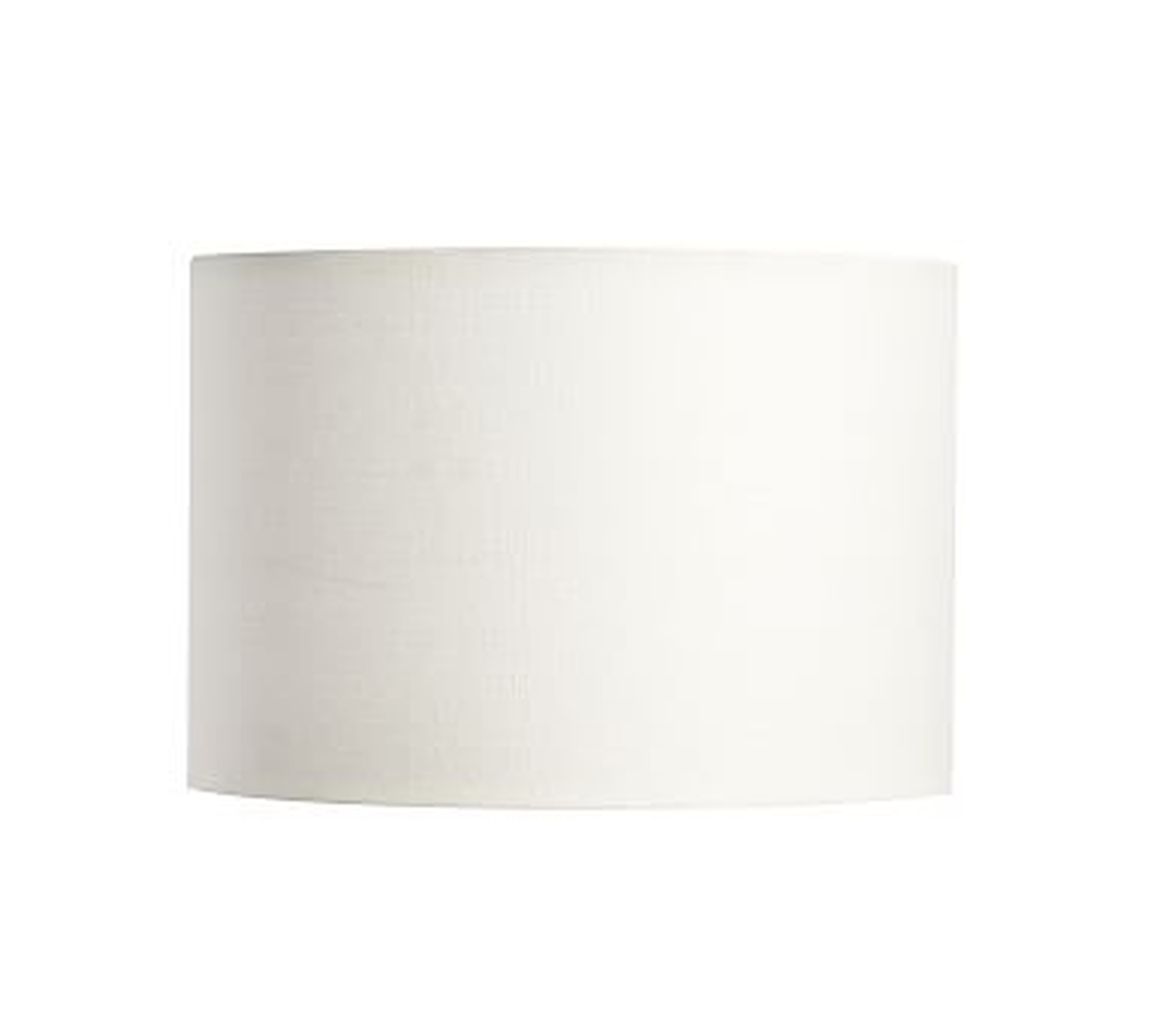Gallery Straight-Sided Linen Drum Lamp Shade, Small, White - Pottery Barn