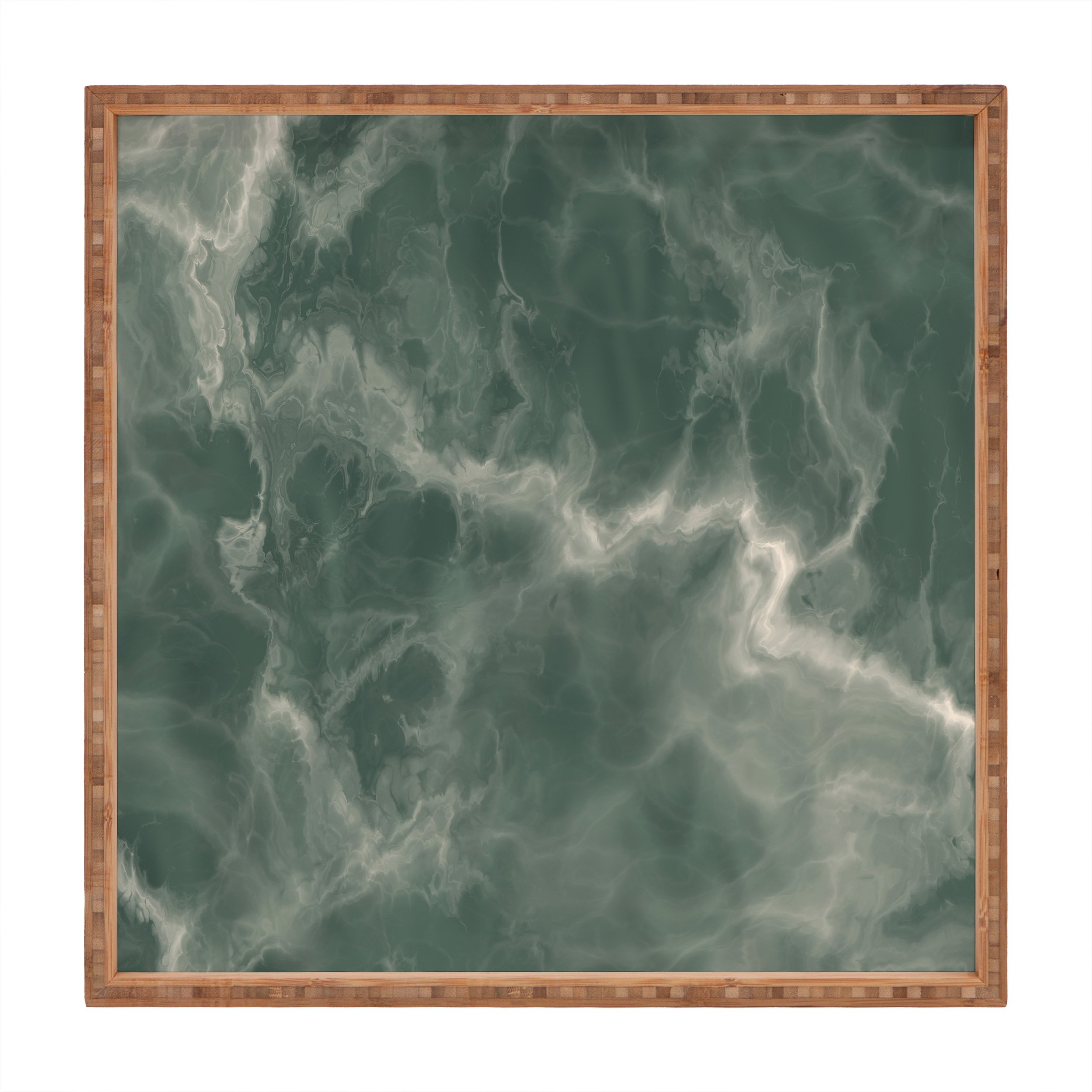 Chelsea Victoria Green Marble Square Tray - L - Wander Print Co.
