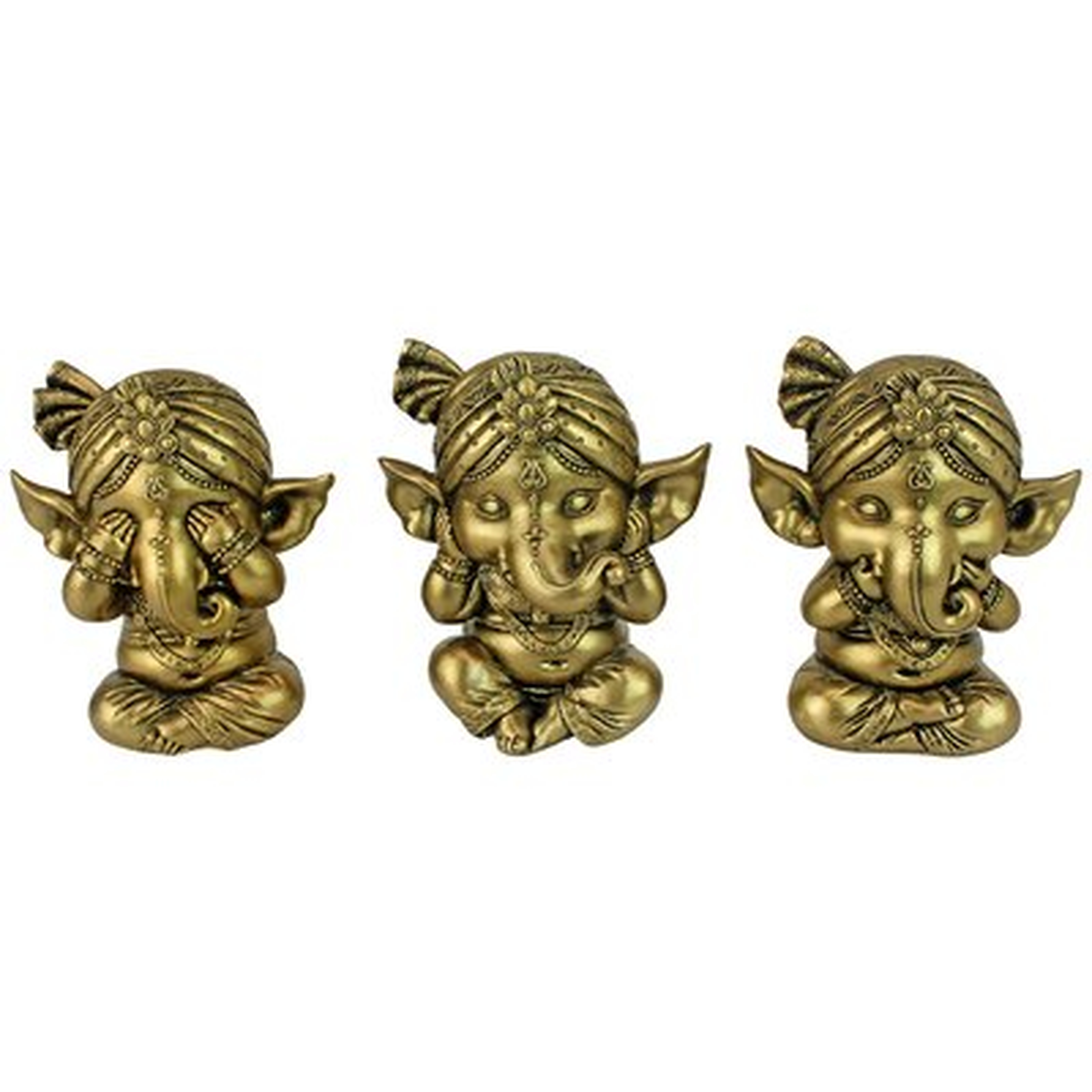See-No Hear-No Speak-No Evil Lord Ganesha Figurine - Wayfair