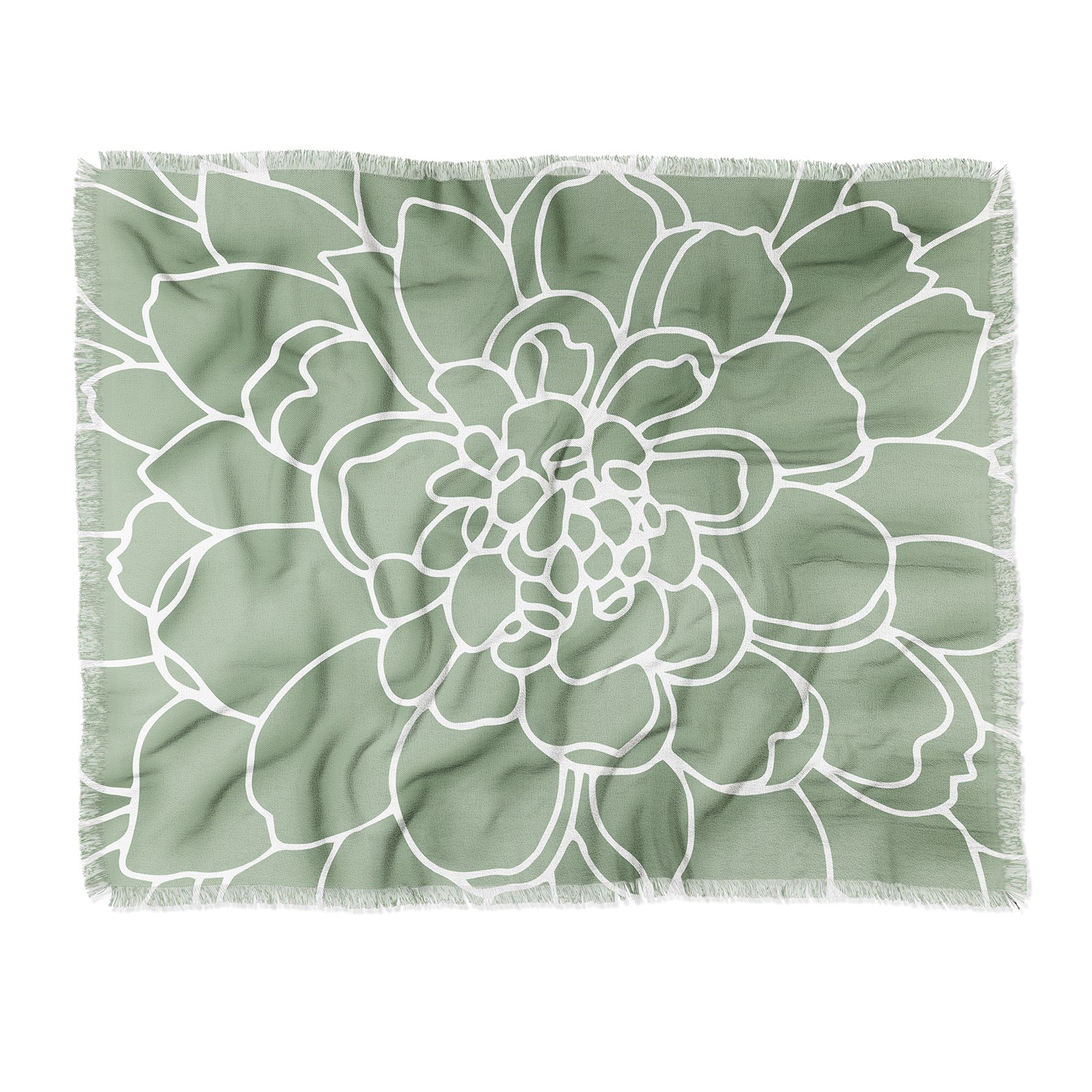 Iveta Abolina Iceland Frost Green Throw Blanket - 50" x 60" - Wander Print Co.
