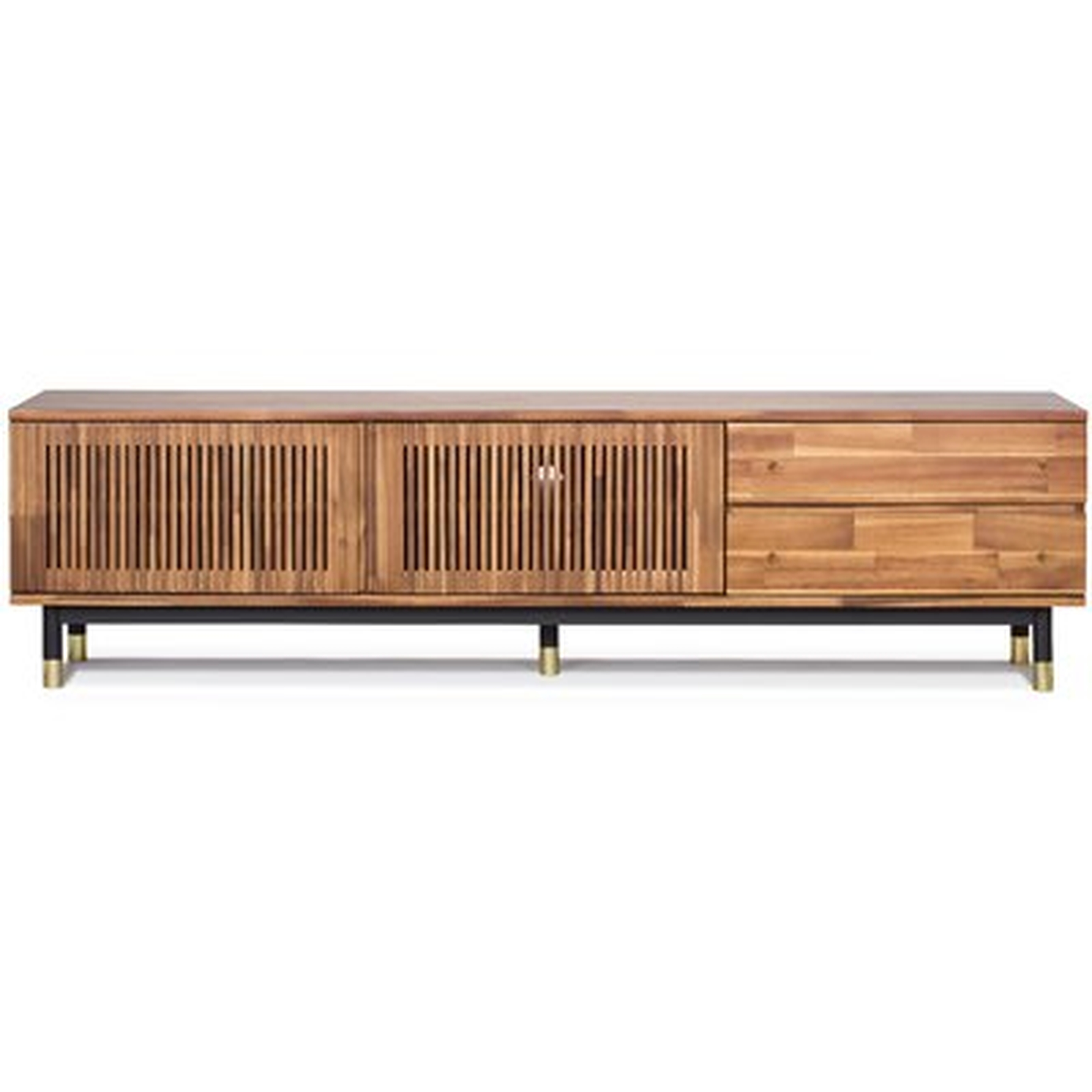 Walnut Scotty Solid Wood TV Stand for TVs up to 78 inches - AllModern
