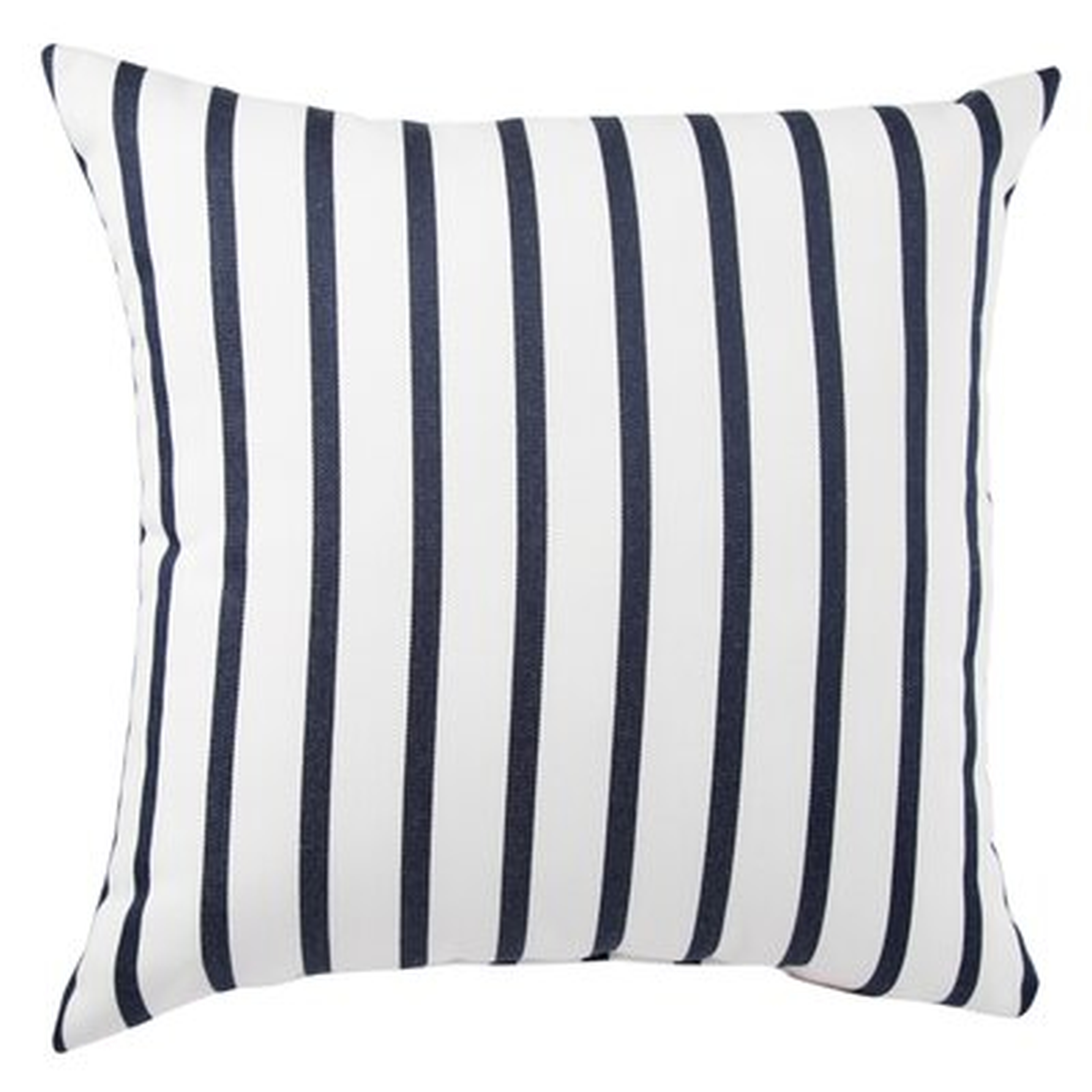 Reel Indoor/ Outdoor Stripes Navy/ White Throw Pillow - Wayfair